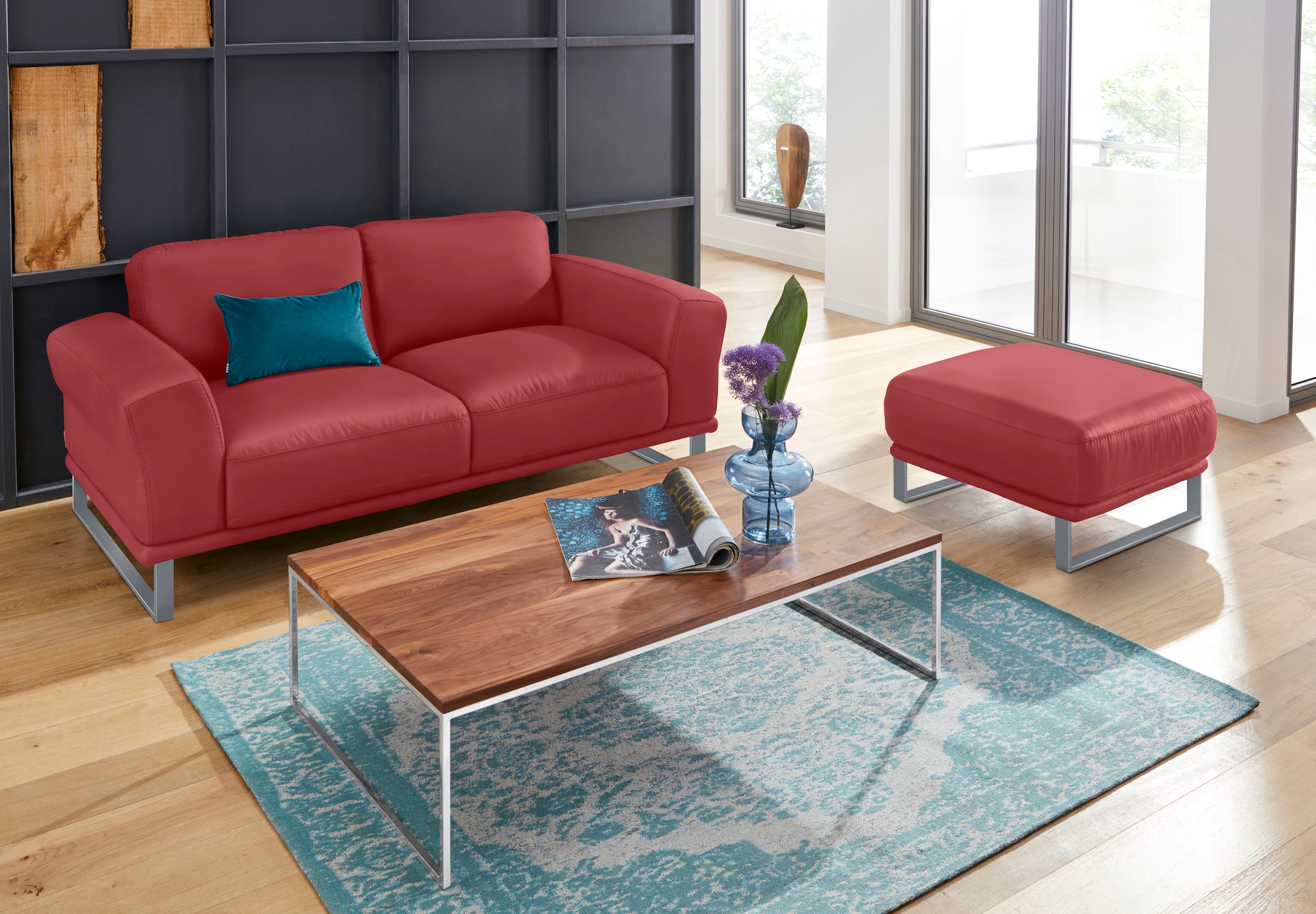 W.SCHILLIG 2-Sitzer »montanaa« mit Metallkufen in Silber matt, Breite 192 cm