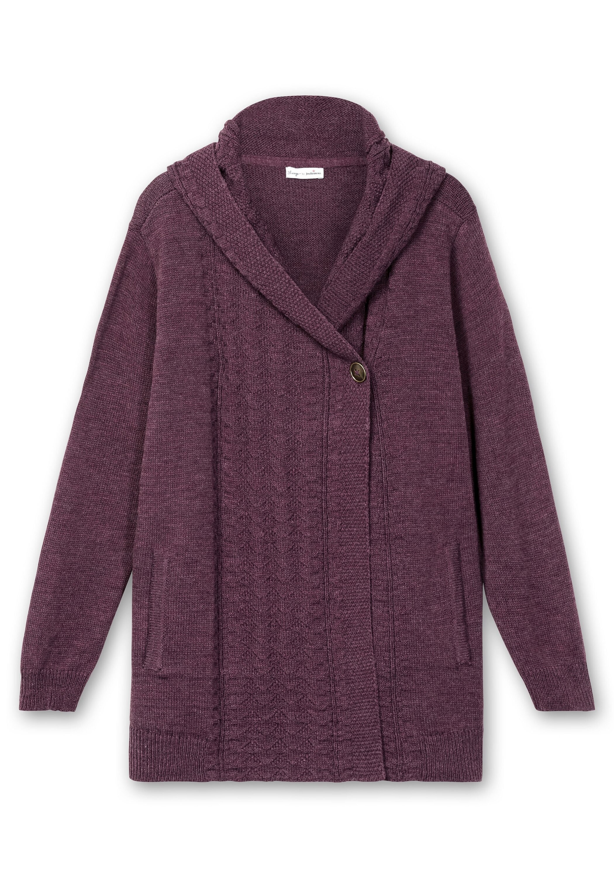 Sheego Cardigan »Cardigan mit Kapuze und Knopfverschluss«, mit Kapuze und Knopfverschluss