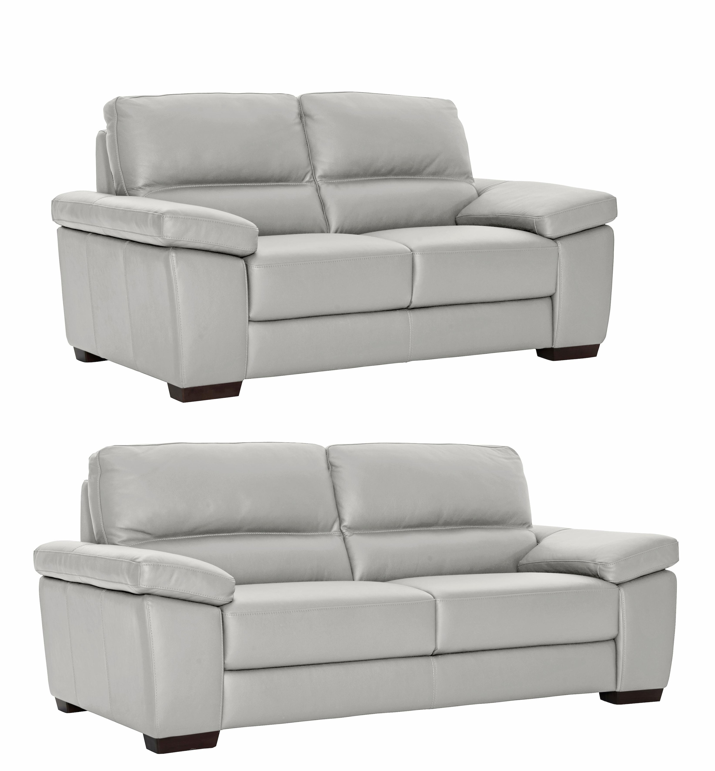 CALIA ITALIA Polstergarnitur »Gaia, hochwertige Garnitur aus 2-Sitzer und 3-Sitzer, edles Design« Set, 2 Stk. tlg. Ledergarnitur, in zwei hochwertigen Lederqualitäten