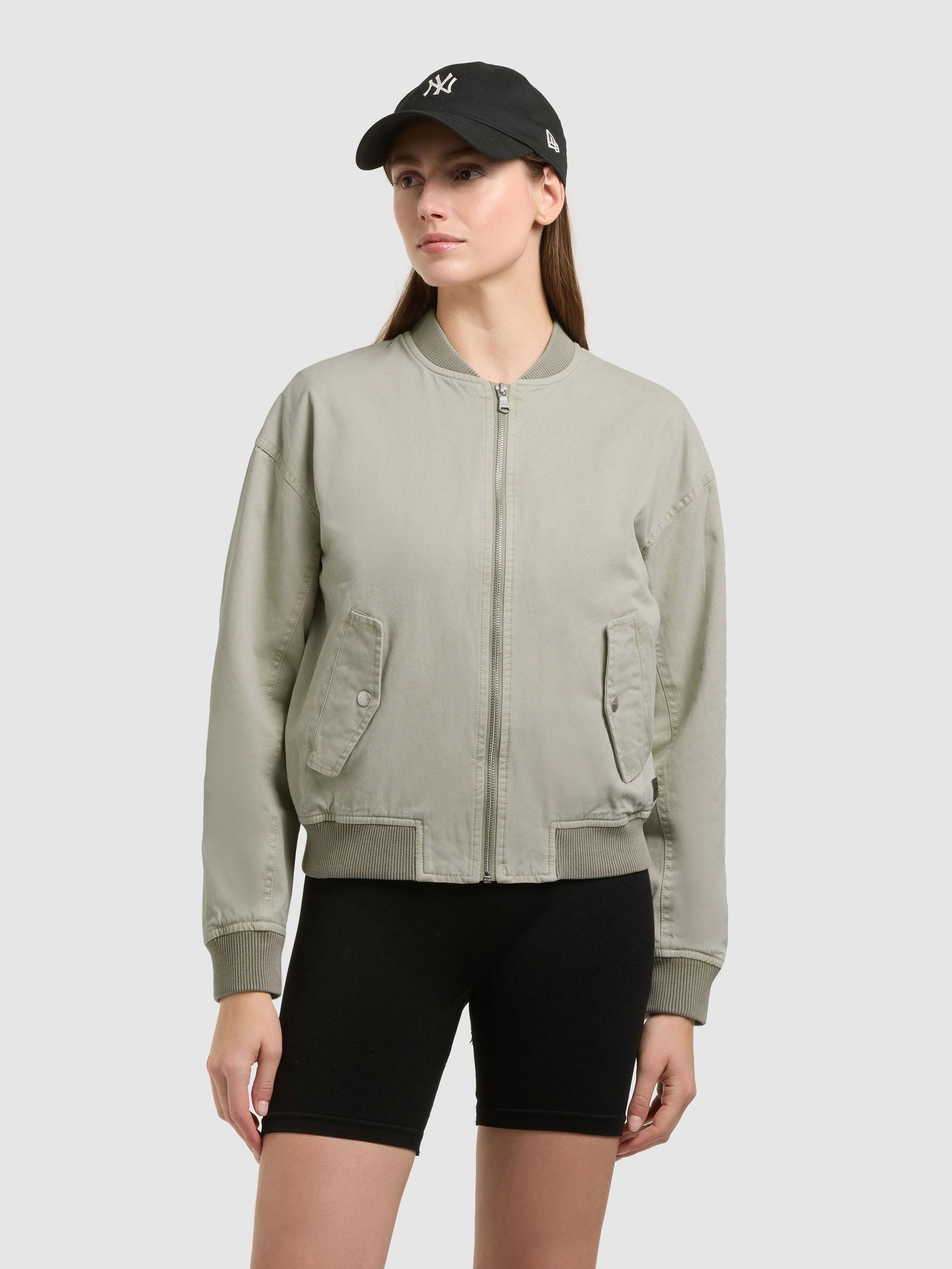 khujo Funktionsjacke »Funktionsjacke Inie« ohne Kapuze Übergangsjacke im Bomberjacken-Style