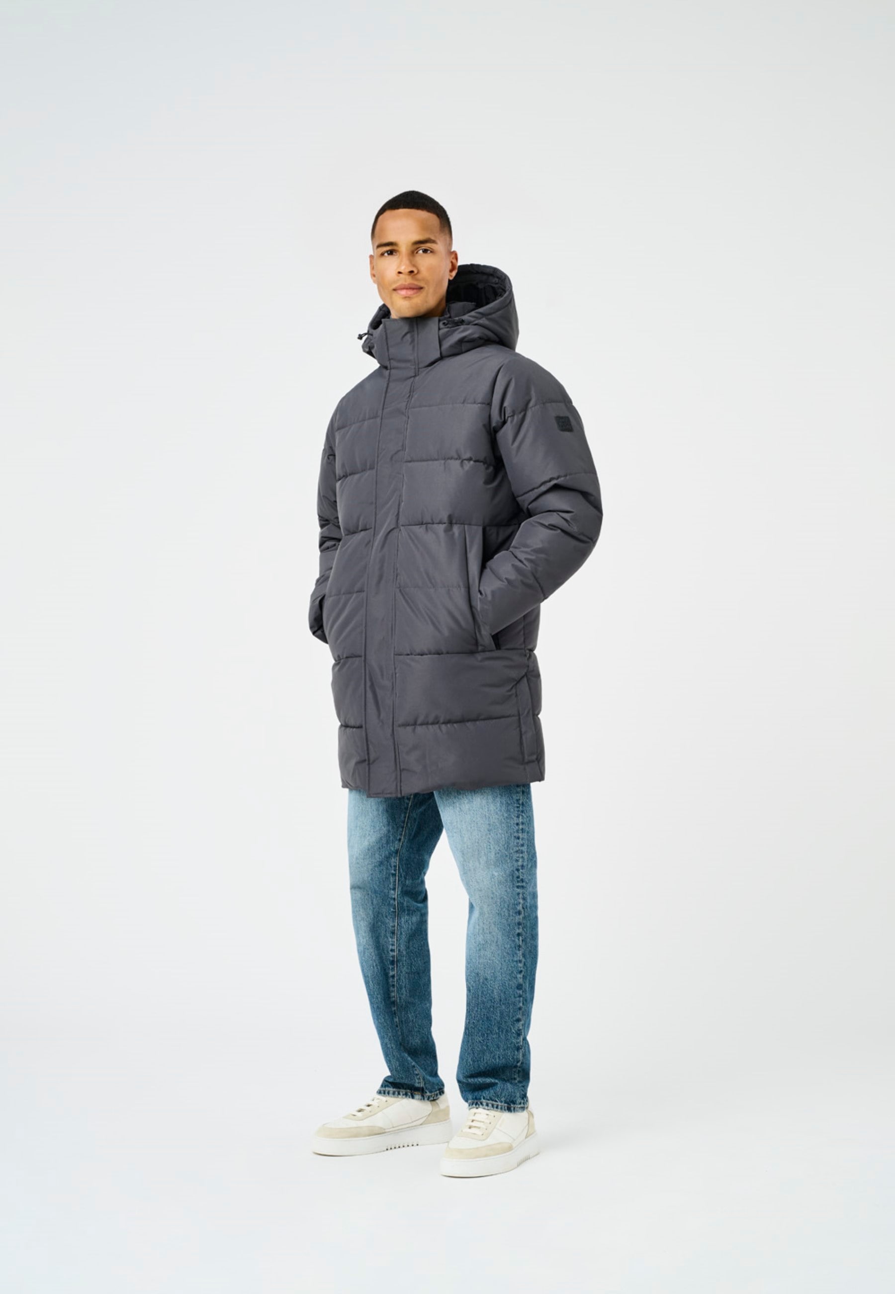 ONLY & SONS Steppjacke »ONSCARL LIFE LONG QUILTED COAT NOOS OTW« mit Kapuze