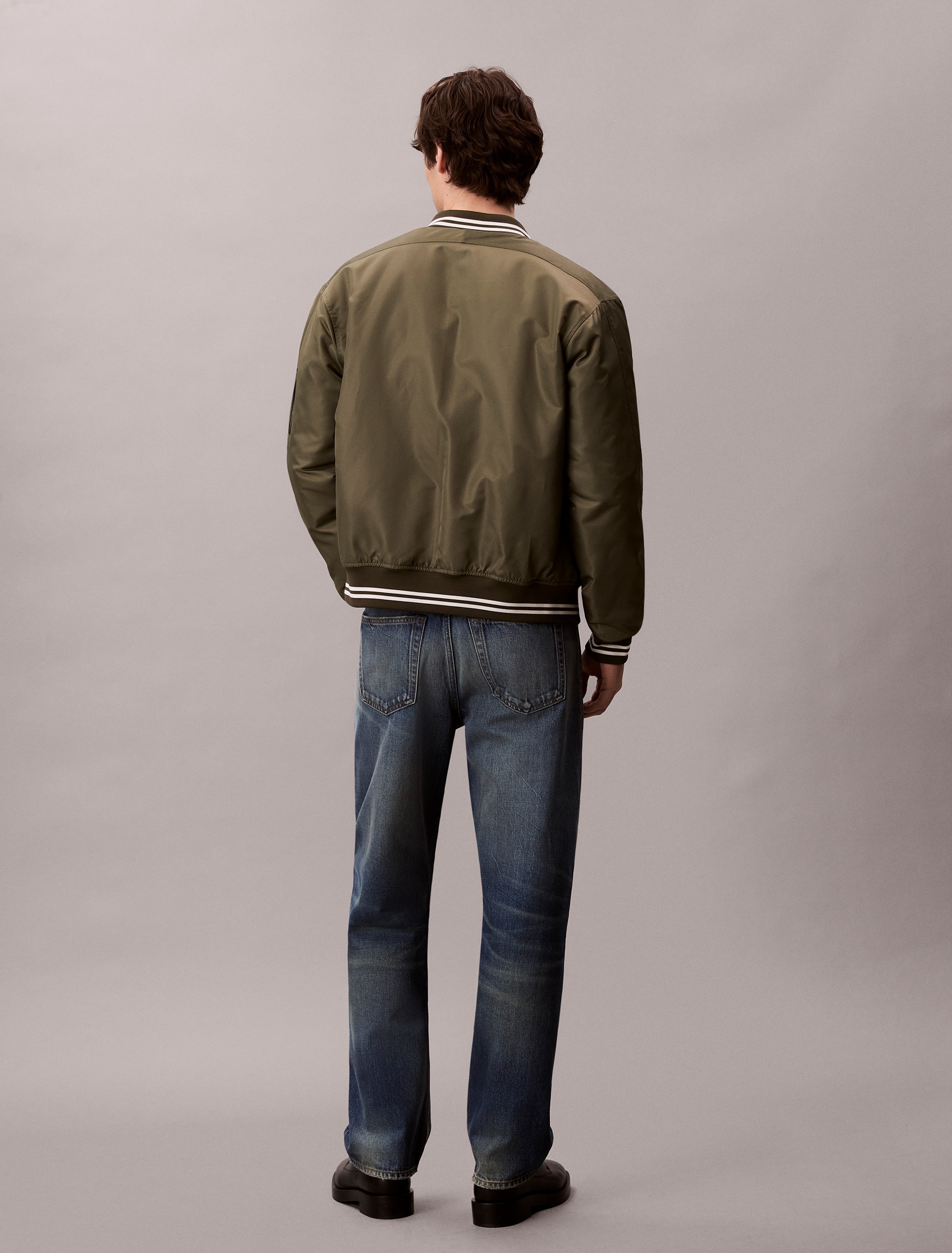 Calvin Klein Jeans Collegejacke »LS JEANS TIPPED HERO BOMBER« ohne Kapuze Mit Rundhalsausschnitt, regular fit