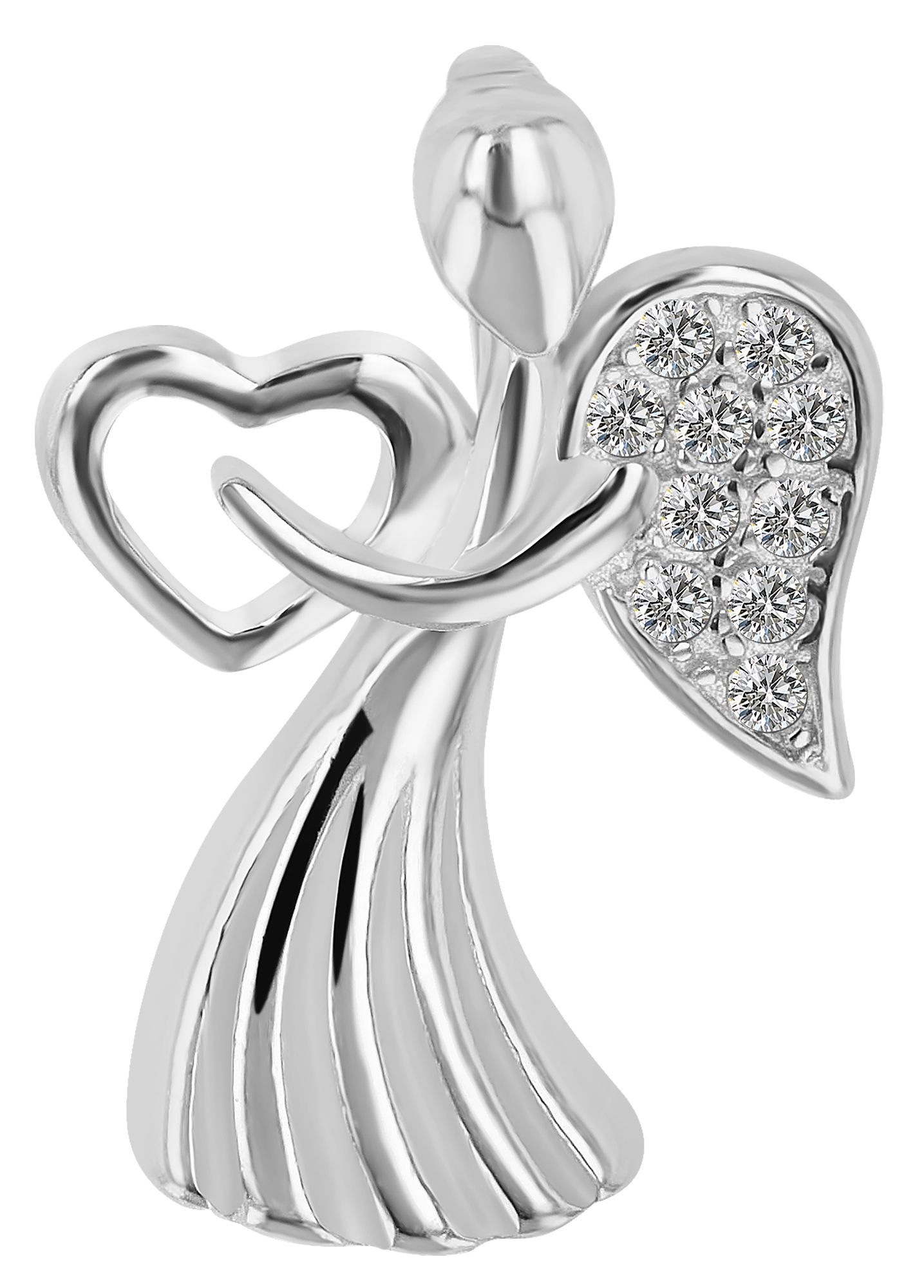 Adelia´s Herzanhänger »Damen Anhänger ¿ Herzanhänger aus 925 Silber mit Zirkonia« ()