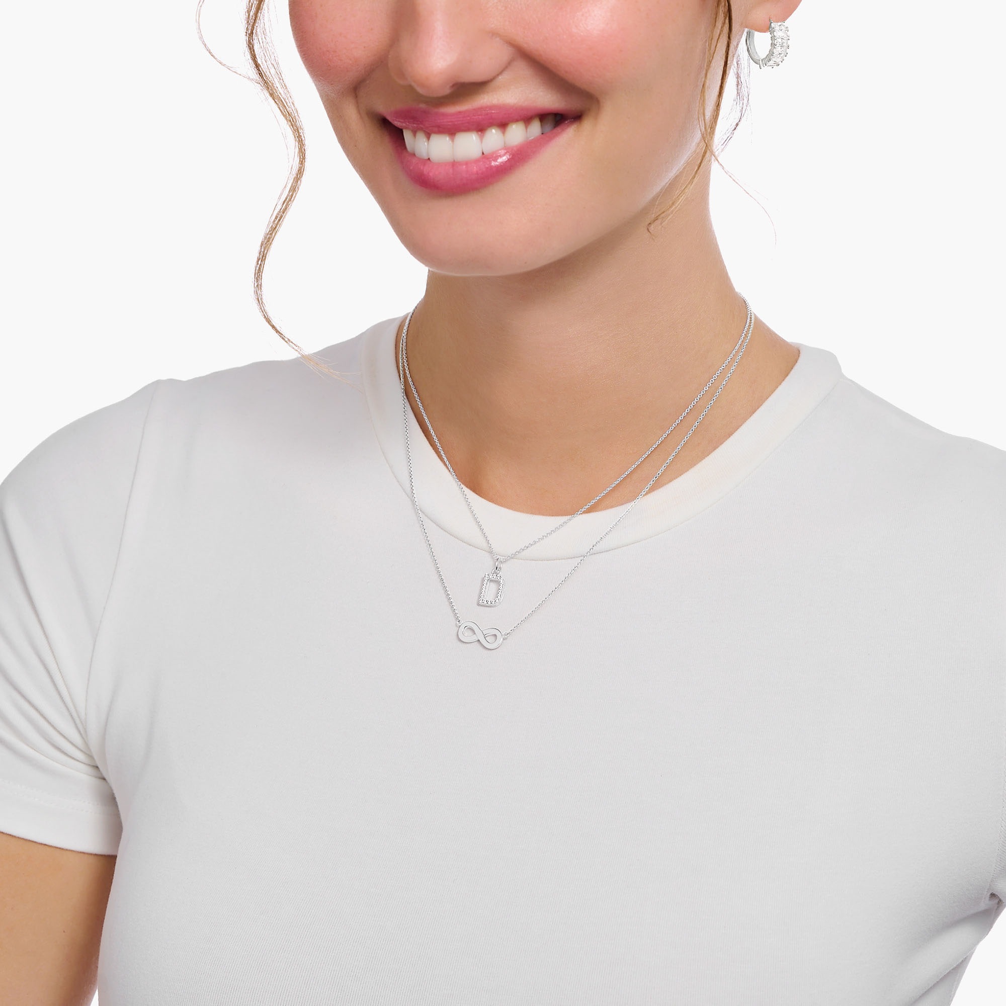 THOMAS SABO Kette mit Anhänger »Infinity-Anhänger, KE2221-001-21-L45V, KE2221-413-39-L45V«