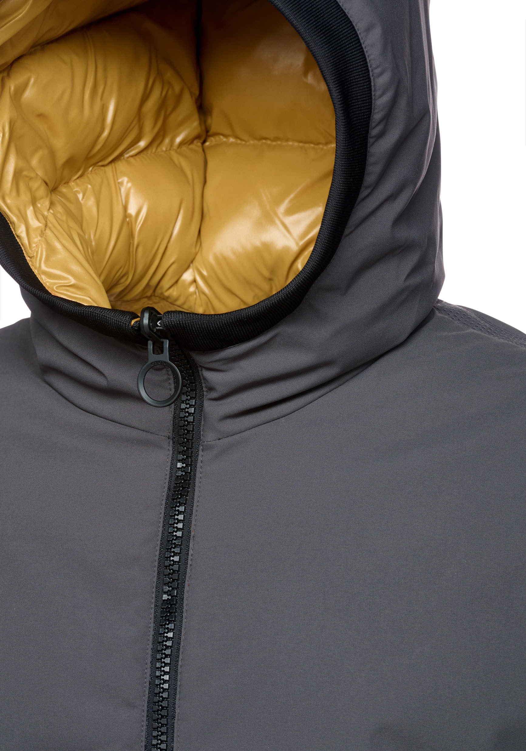 Geox Wendejacke »SPHERICA« mit Kapuze eine Seite glatt - eine Seite gesteppt, Reißverschluss, Kapuze