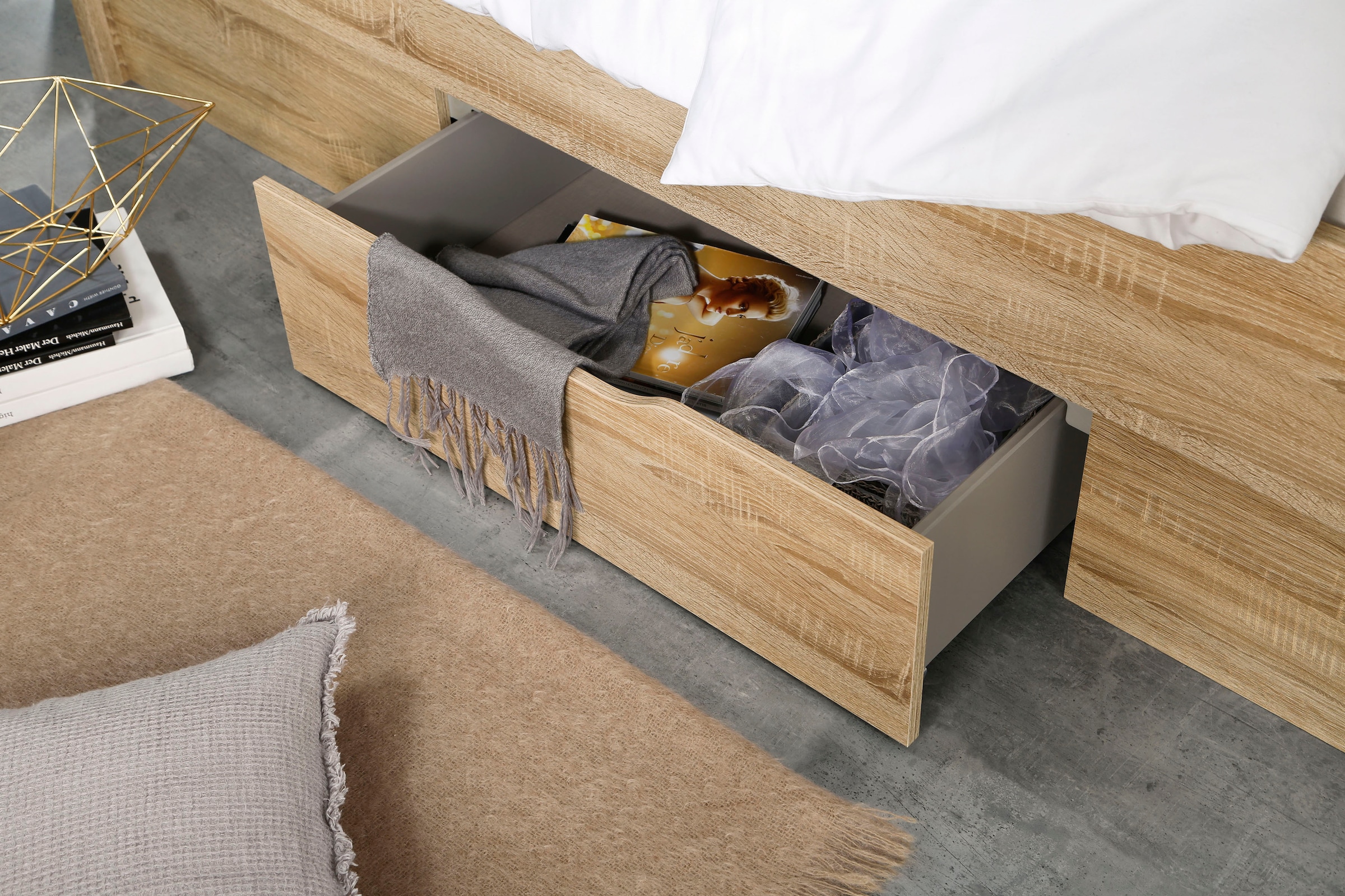 rauch Stauraumbett »Aditio« ohne Kopfteil, inklusive Schubkästen