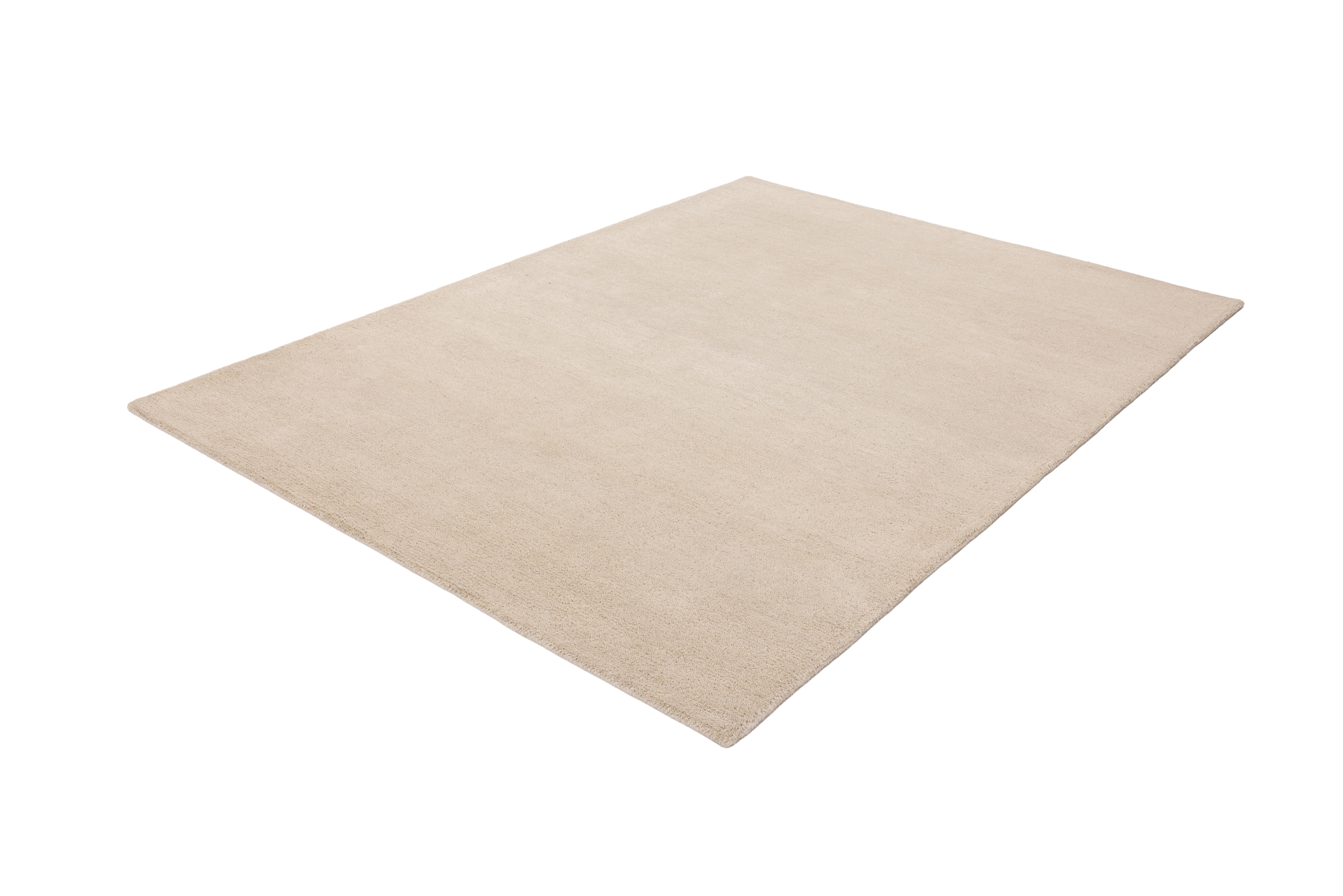 OTTO home Wollteppich »Gabbo Natur, Handgefertigt, Teppich, reine Wolle, meliert« rechteckig 14 mm Höhe reine Wolle, Uni, Wohnzimmer, Schlafzimmer, Esszimmer