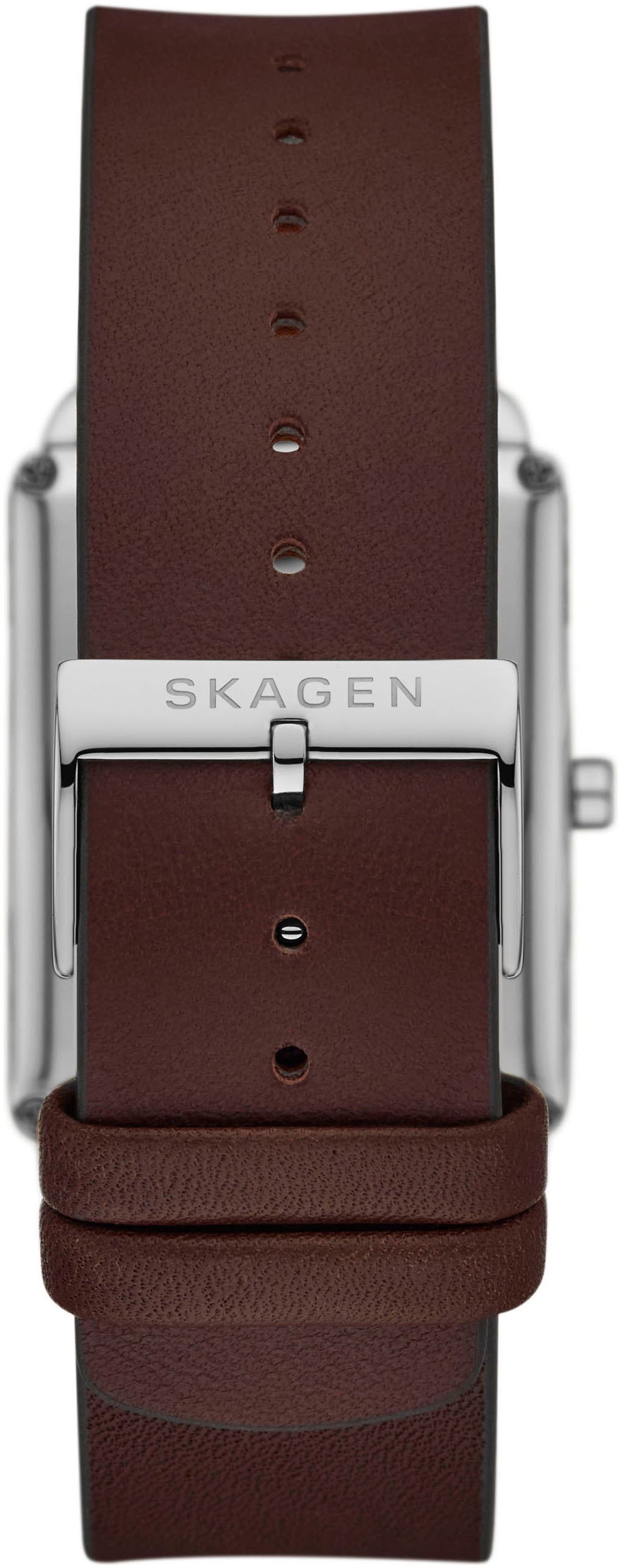 Skagen Quarzuhr »HAGEN«, Armbanduhr, Damenuhr, Herrenuhr, Lederarmband, analog