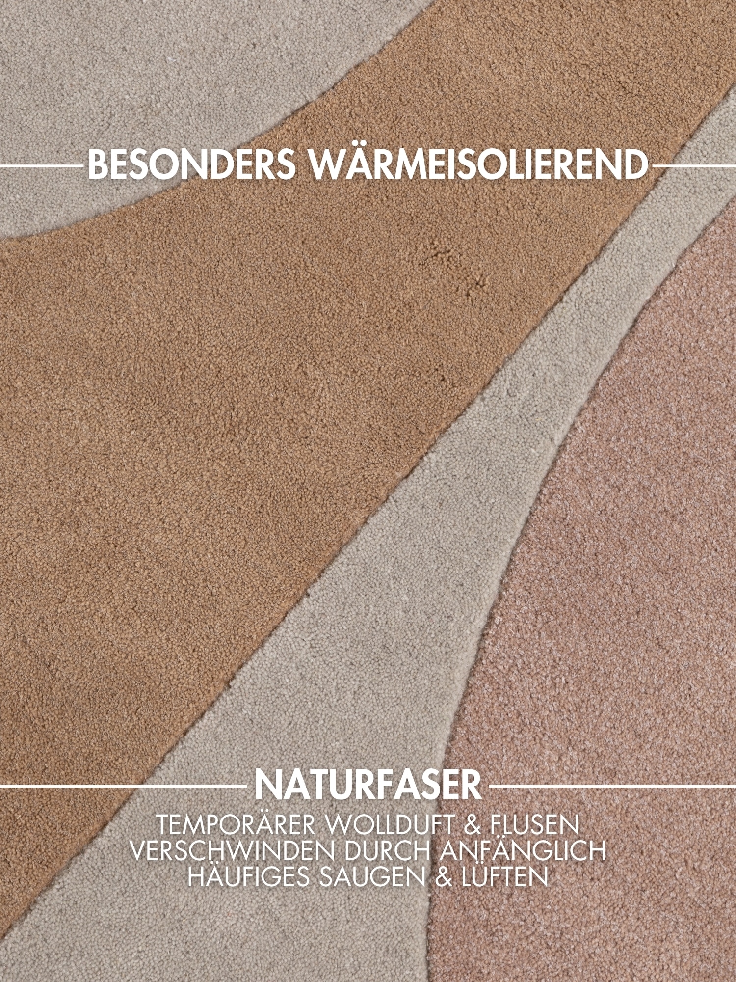 Ted Baker Wollteppich »Windmill« rechteckig 15 mm Höhe Wolle, Naturteppich, Handgemacht, Wohnzimmer, Schlafzimmer, bunt