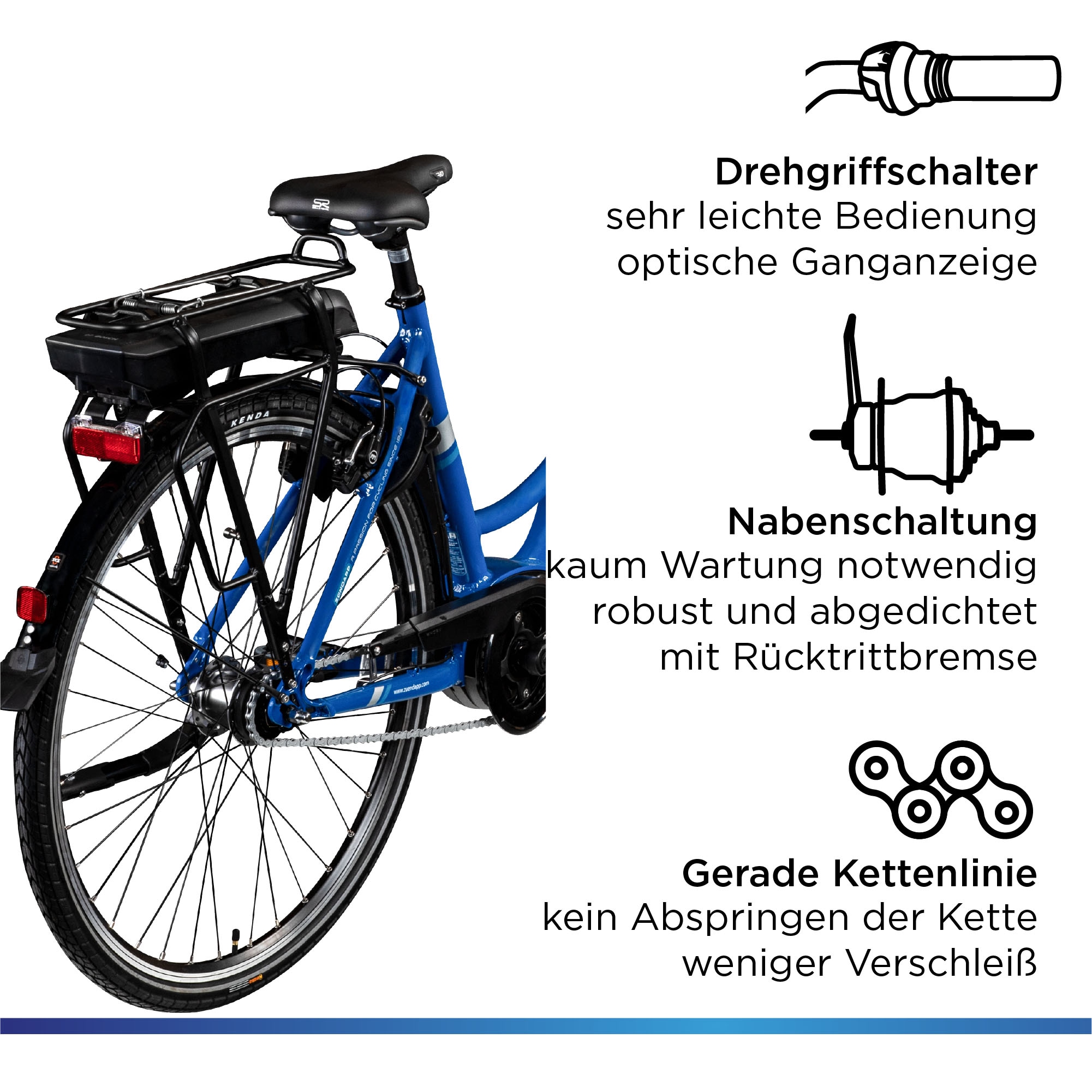 Zündapp E-Bike »X200«, 7 Gang, Shimano, Nexus, Mittelmotor 250 W, Pedelec, Elektrofahrrad für Damen u. Herren