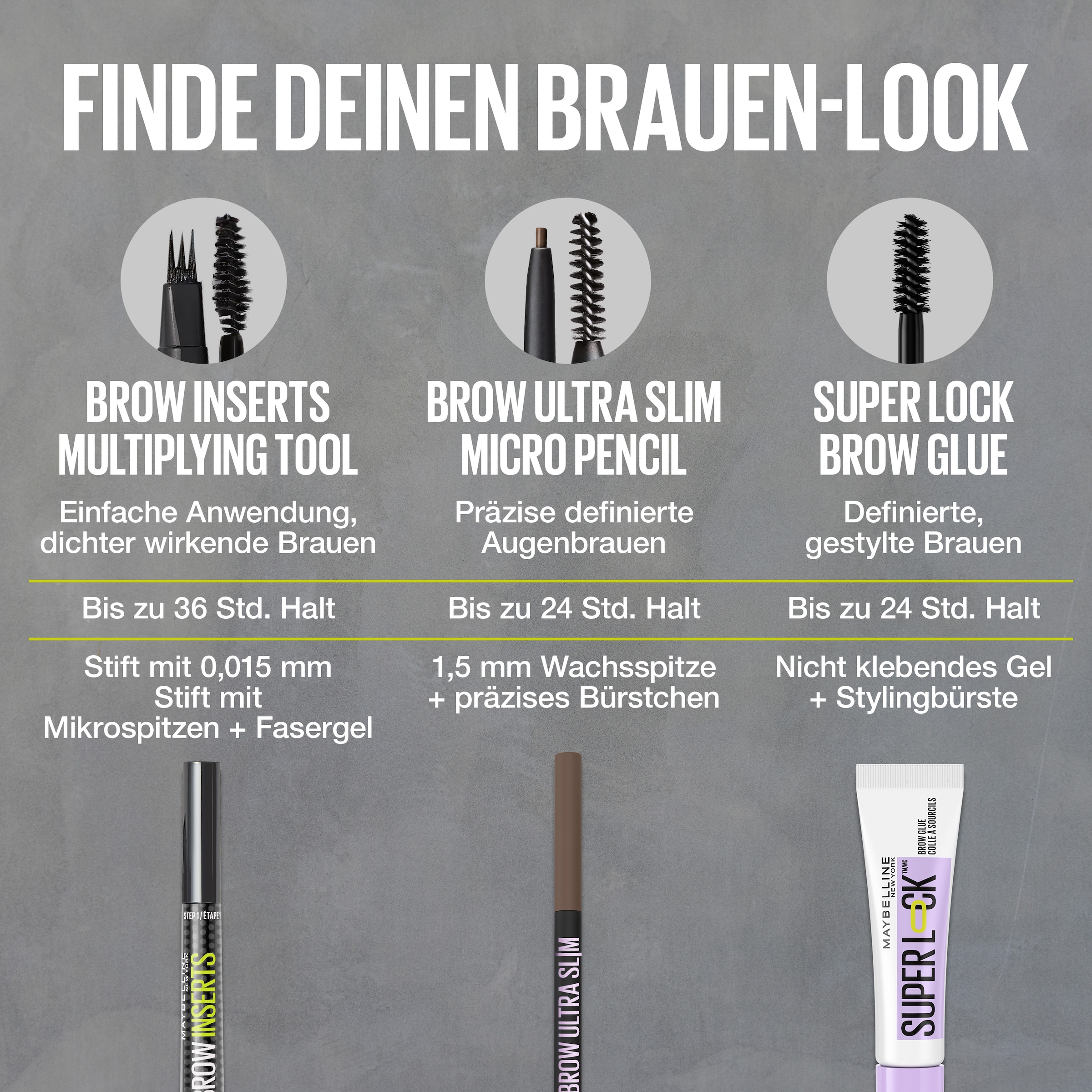 MAYBELLINE NEW YORK Augenbrauen-Kosmetika »BROW INSERTS«