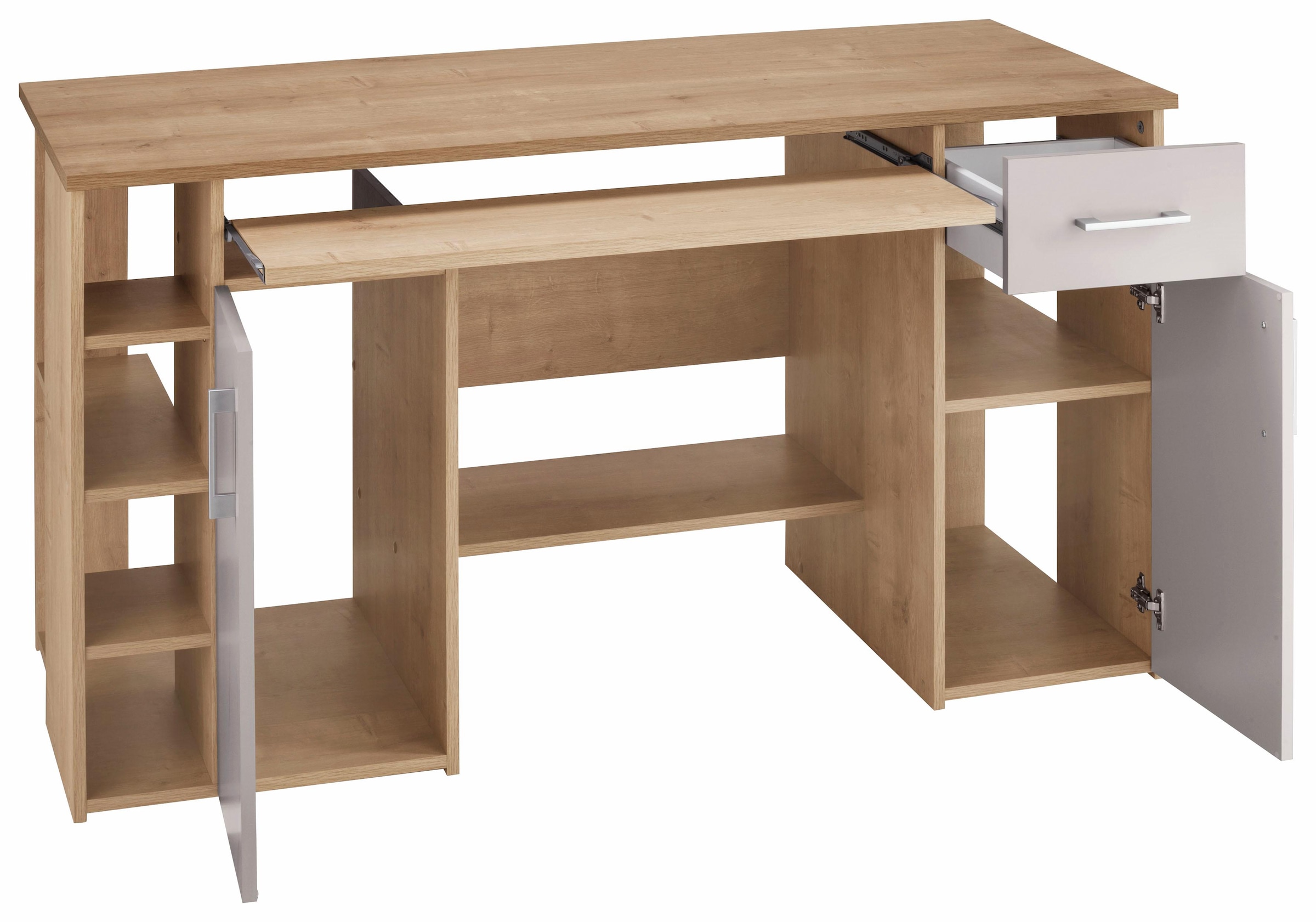 VOGL Möbelfabrik Schreibtisch »Tim«, mit Made Fächern kaufen 5 auf und Raten Germany Tastaturauszug, in