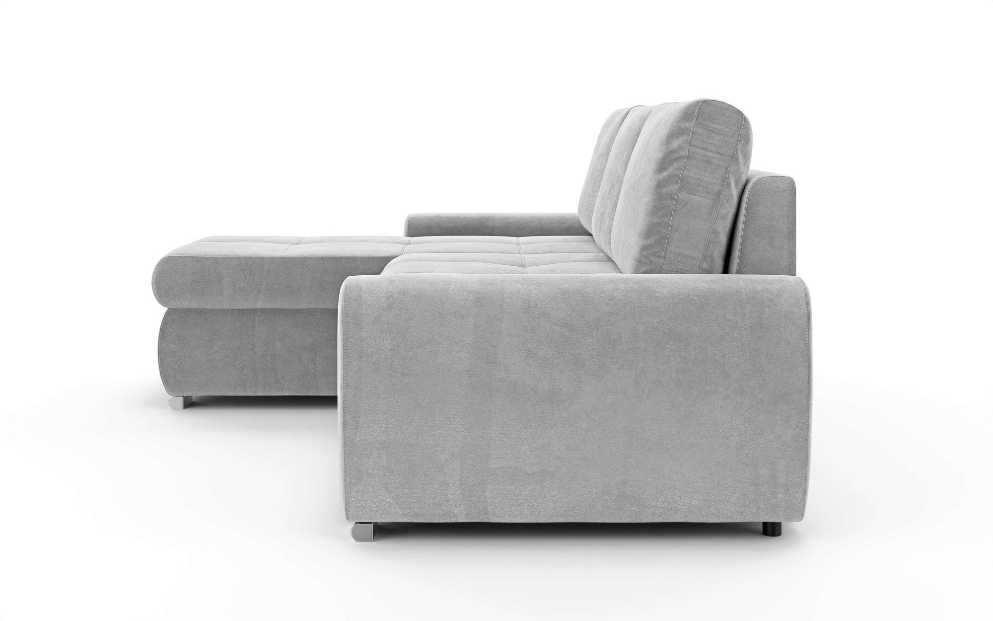 INOSIGN Ecksofa »HAVERHILL Schlafsofa mit Bettkasten, Maße B/H/T: 237/89/166 cm«, L-Form mit Recamiere links oder rechts bestellbar, Wellenunterfederung