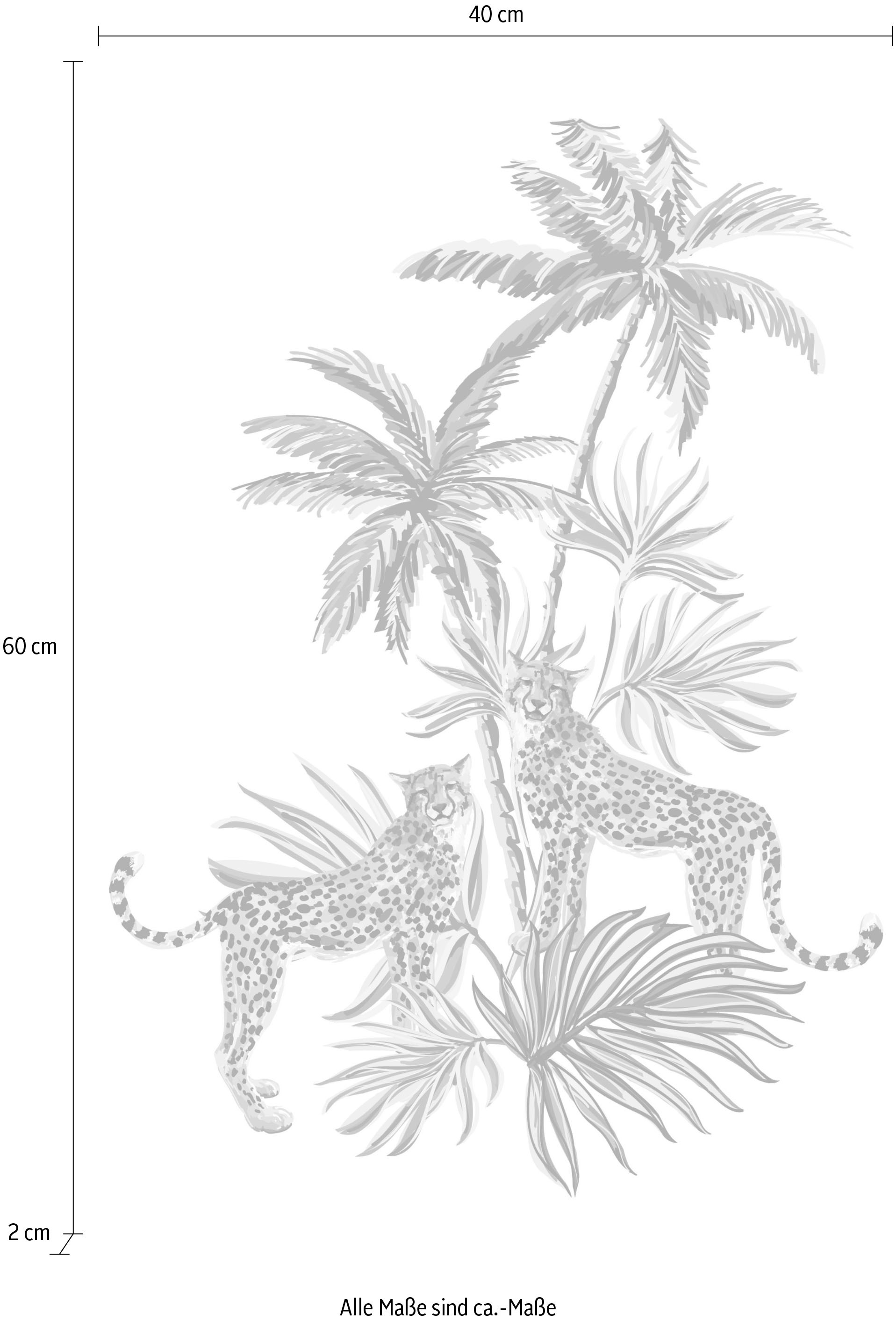 queence Leinwandbild »Leopard«, Kunst-Modern-Tiere-Leopard-Raubkatzen, Premium-Leinwandstoff, Handarbeit aus Deutschland
