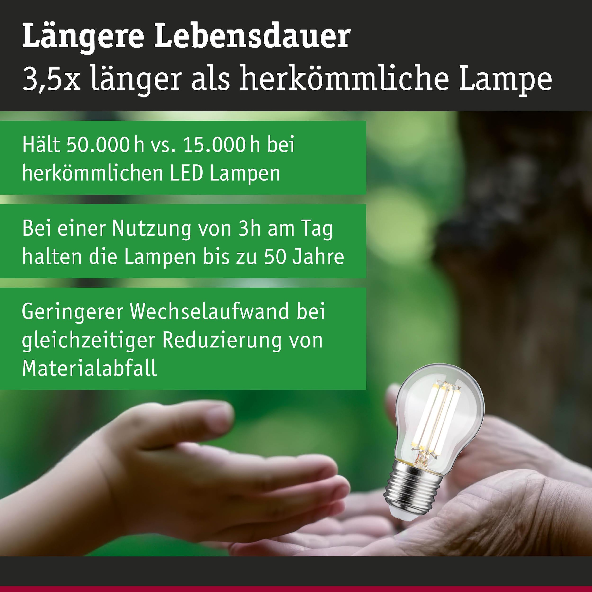 Paulmann LED-Leuchtmittel »Eco-Line Tropfen 840lm 4W 4000K klar 230V« E27 1 Stk. Neutralweiß