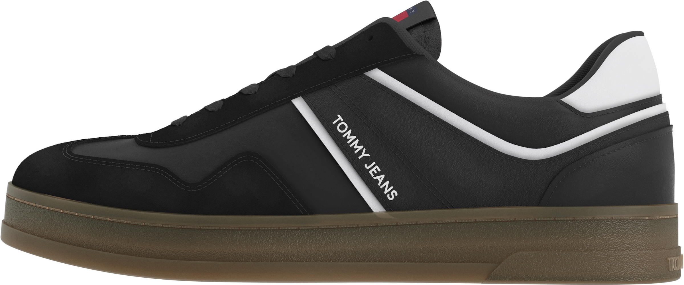 Tommy Jeans Plateausneaker »TJW COURT SNEAKER«, Freizeitschuh, Halbschuh, Schnürschuh mit Kontrast-Details