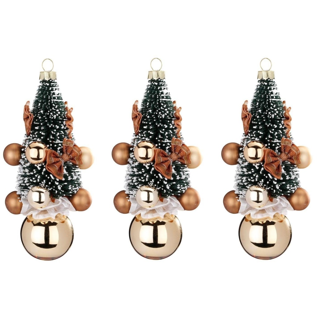 MAGIC by Inge Christbaumschmuck »Champagner, Weihnachtsdeko, Christbaumschmuck«, (Set, 3 tlg.)