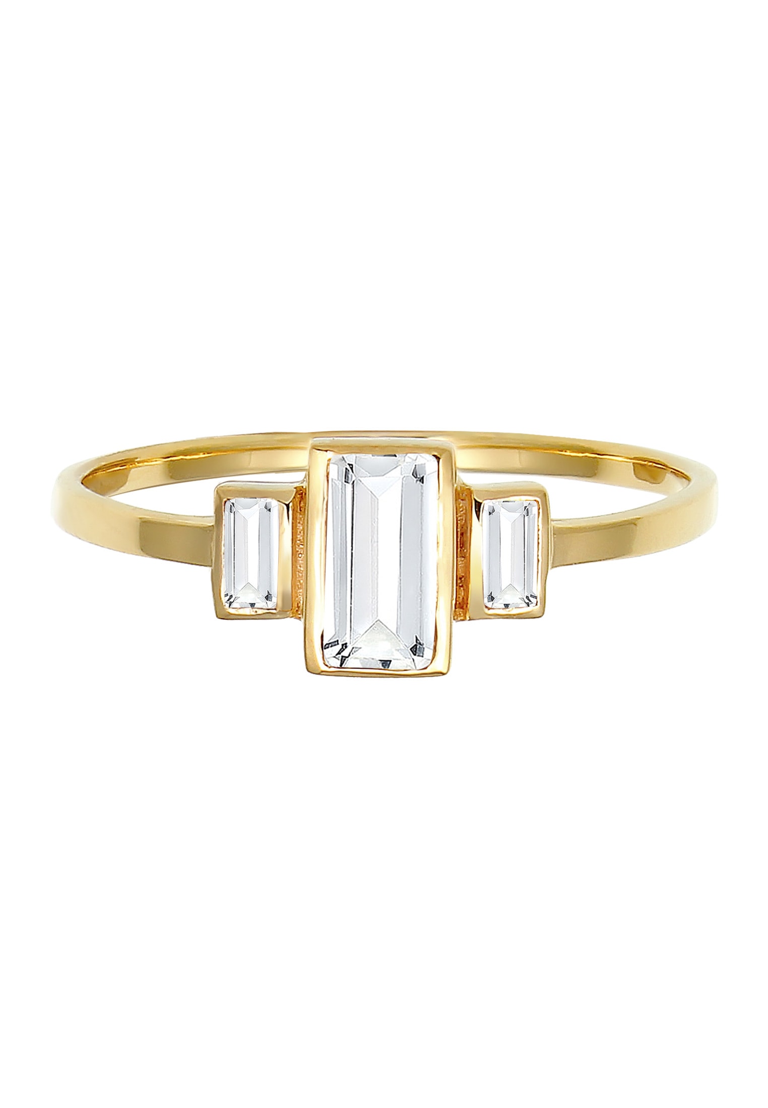 Elli Premium Verlobungsring »Ring Verlobungsring Topas Weiß 375 Gelbgold«