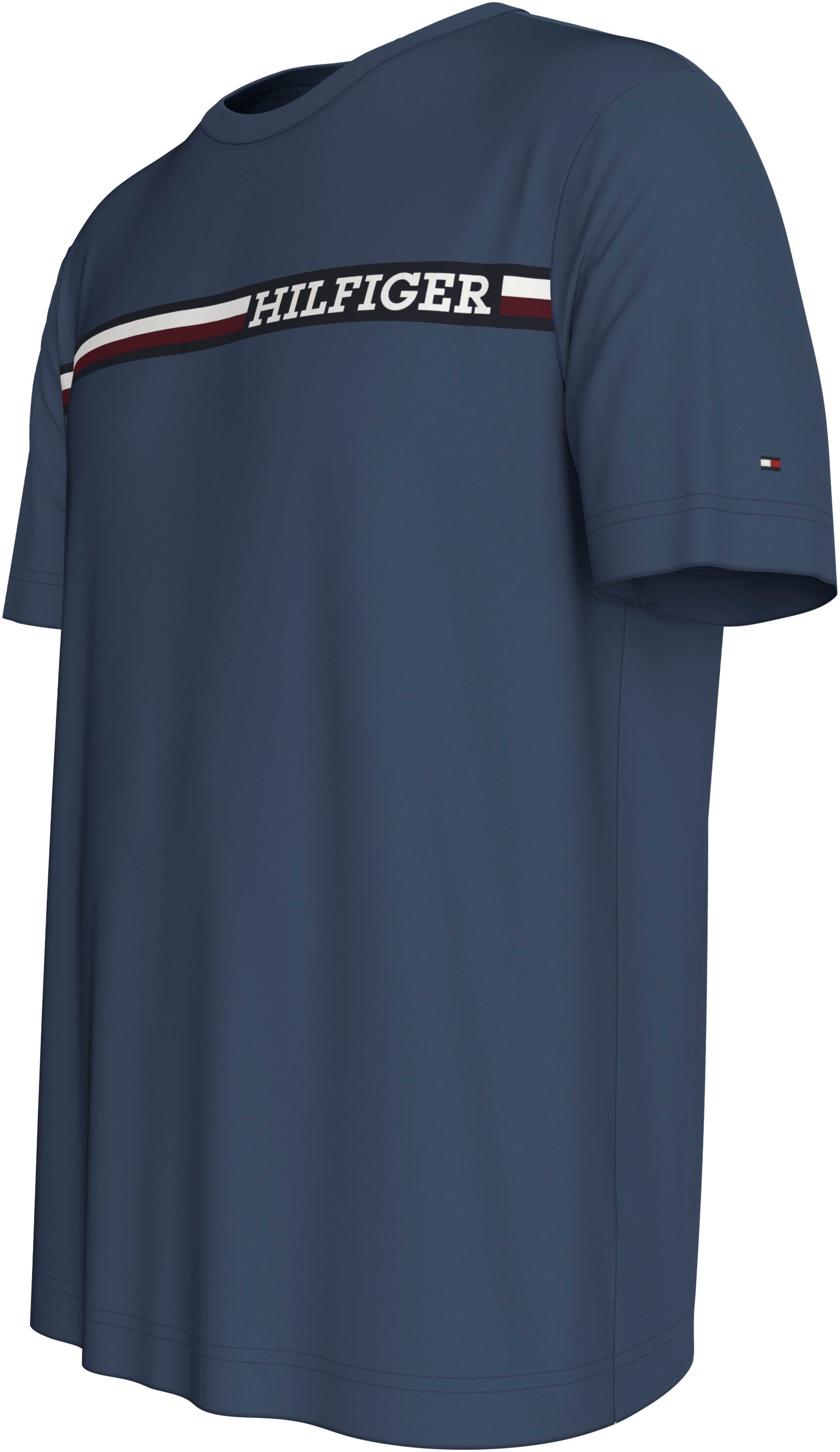 Tommy Hilfiger Big & Tall T-Shirt »BT-CHEST STRIPE TEE-B«, Große Größen mit Logostickerei