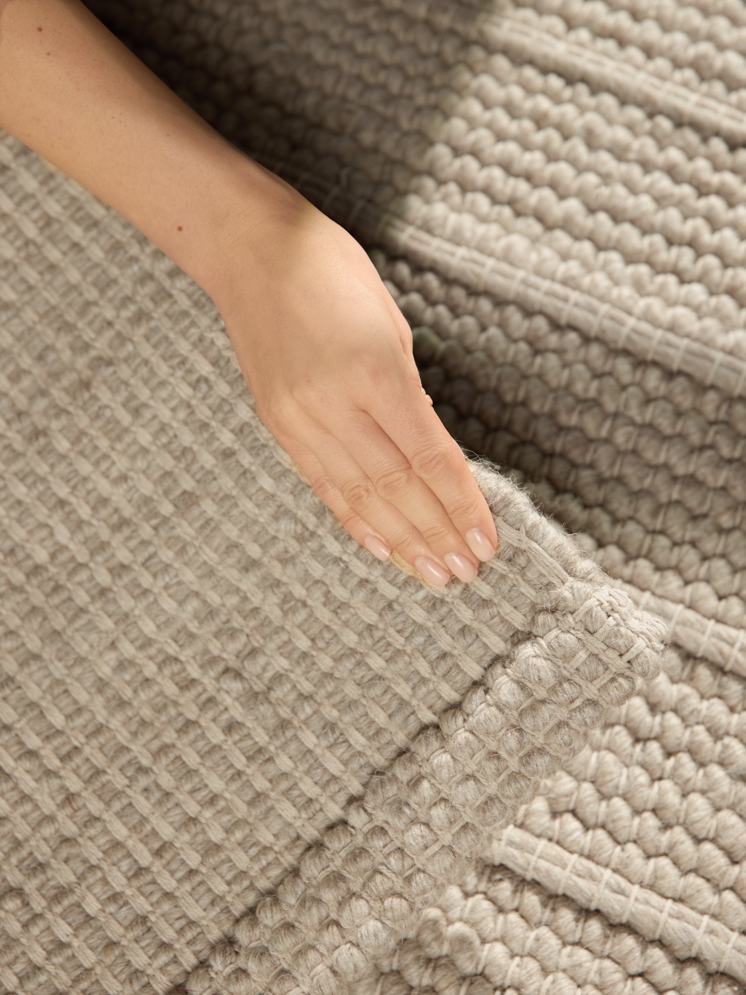 Ted Baker Wollteppich »Parker« rechteckig 7 mm Höhe Wolle, Natur, handgewebt, Wohnzimmer, Schlafzimmer, Boho, Skandi