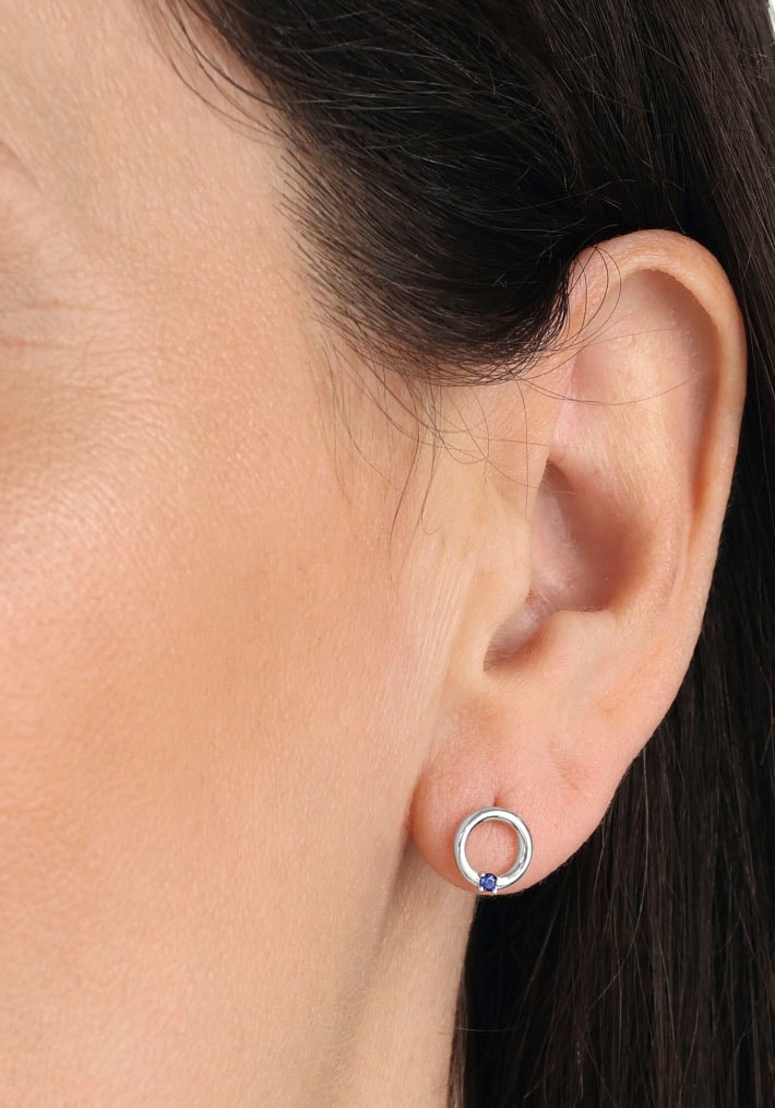 Amor Paar Ohrstecker »Kreis« mit Zirkonia (synth.)