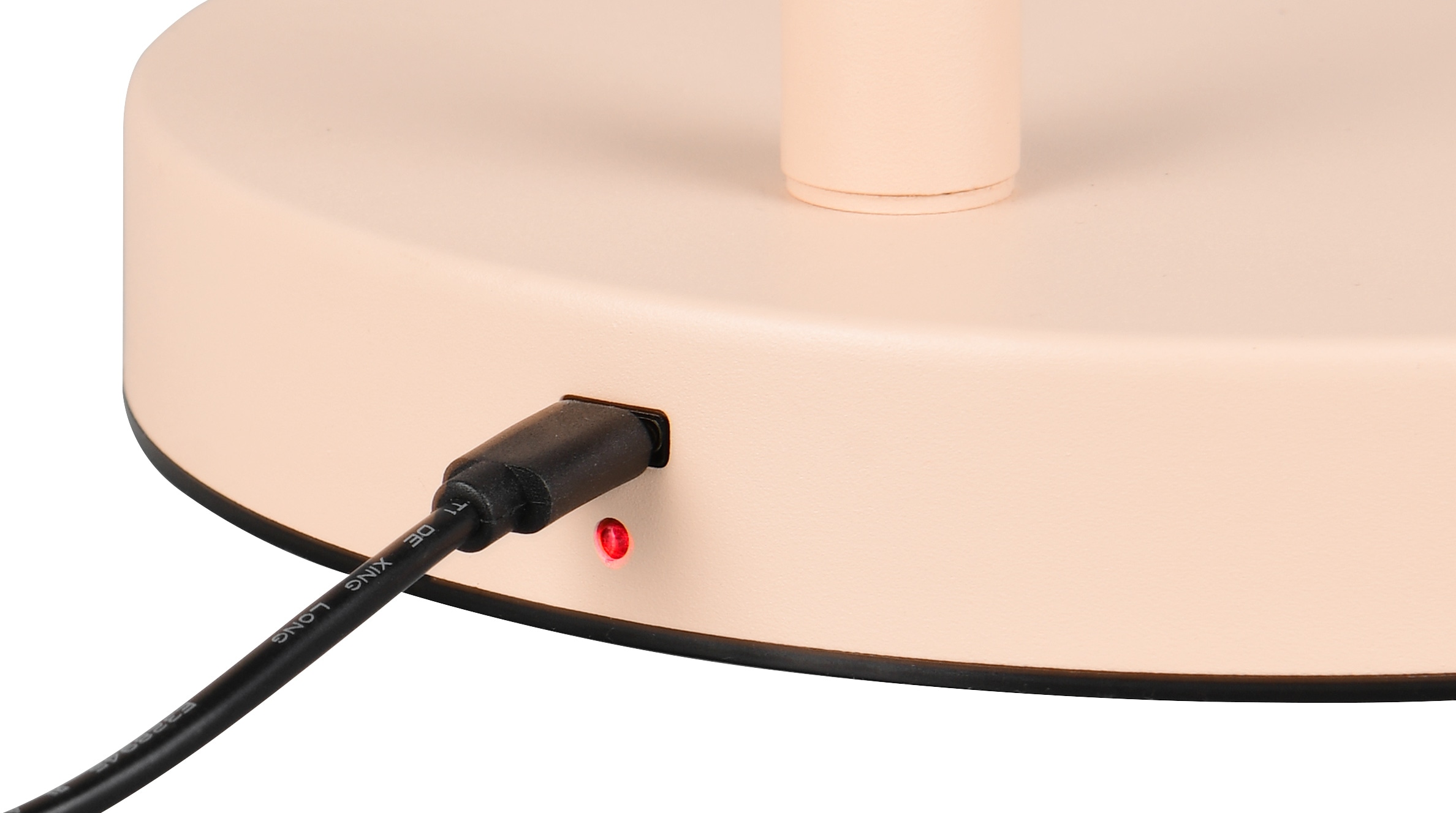 REALITY Leuchten LED Stehlampe »BLAKE, Akku Stehleuchte Indoor, mit USB-C Lade-Anschluss, Höhe 125 cm« LED-Board 1 Stk. Warmweiß Ø 20cm, mit 4-fach Touchdimmer, Leuchtenkopf schwenkbar, 4,5W 350 Lm
