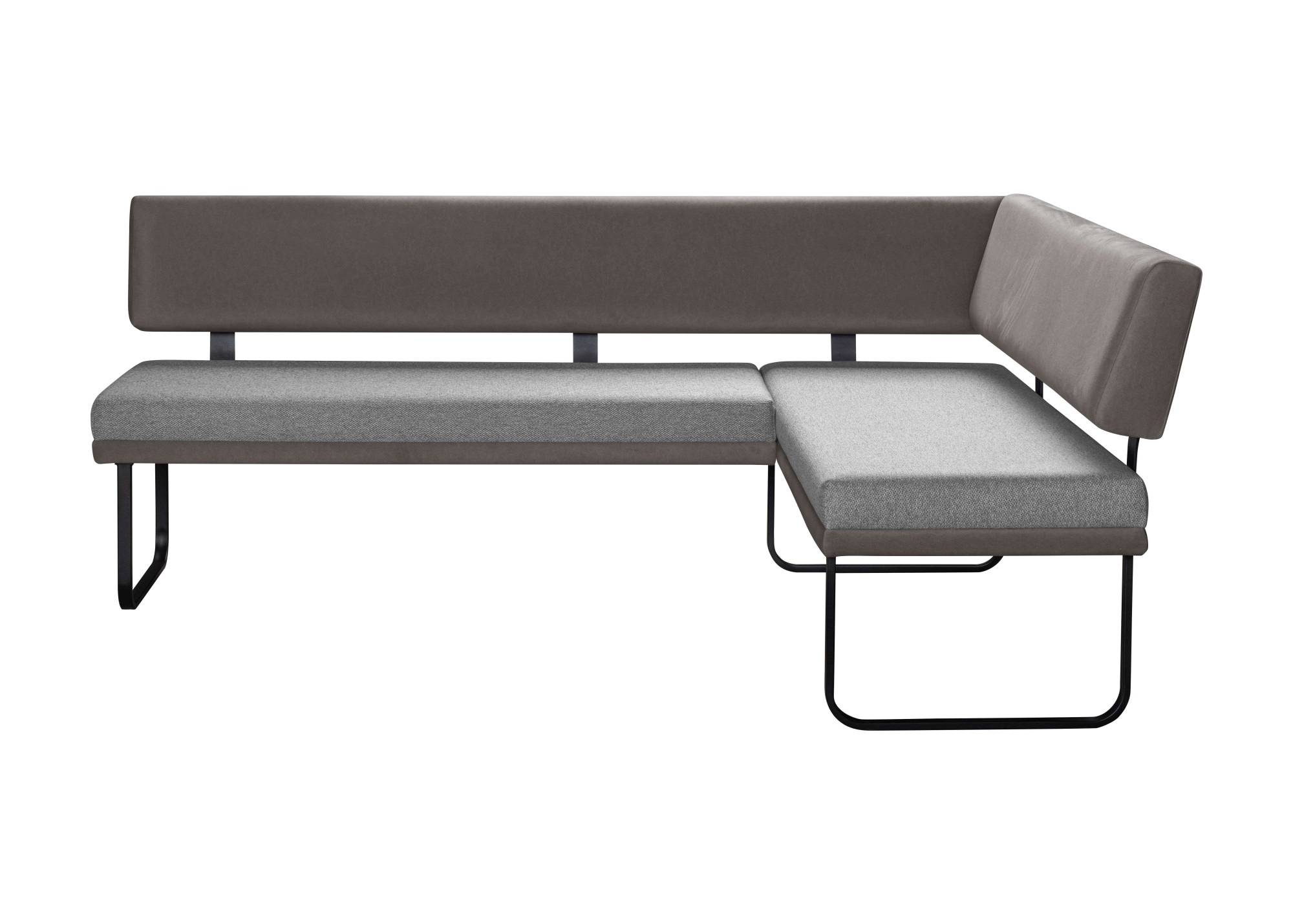 OTTO home Eckbankgruppe »Gabi Essecke, Sitzgruppe, Eckbankgruppe, Küchenbankgruppe« Set, 4tlg, 4 tlg. tlg. Gestell aus matt-schwarzem Flachmetall, stabil, 2-Stoff-Design