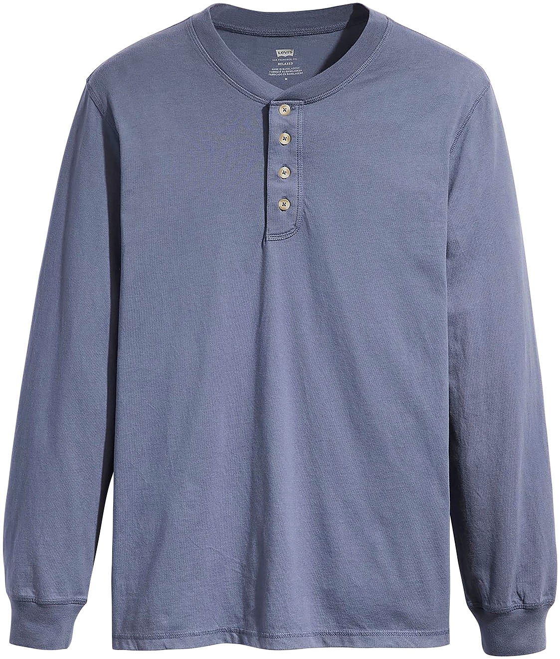 Levi's® Langarmshirt »4 BUTTON HENLEY BLUES«
