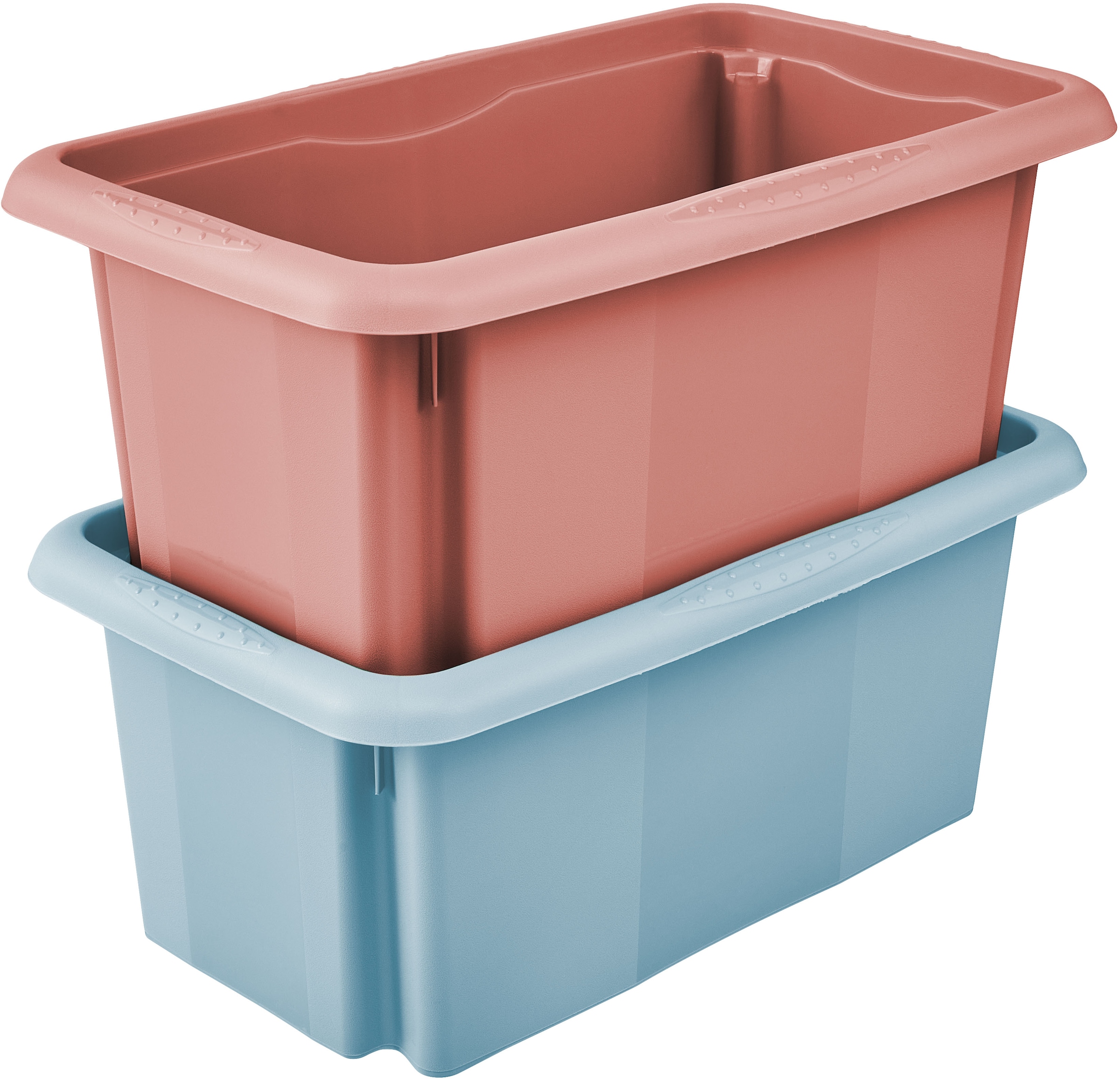 keeeper Aufbewahrungsbox »Emil, 4er Set, 7 L, 35 x 20,5 x 15 cm« ineinander und aufeinander stapelbar