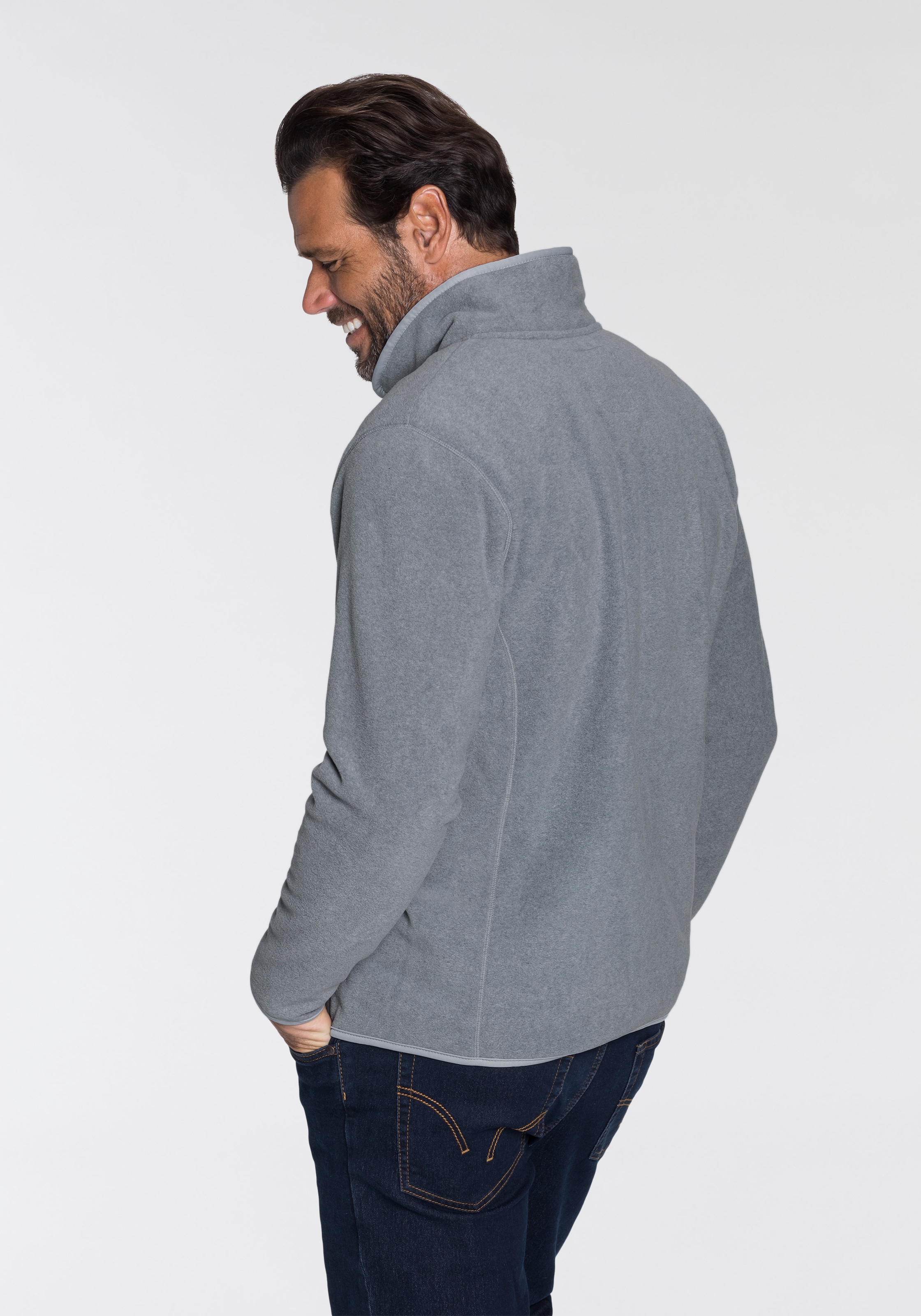 Man's World Fleecejacke, für die Übergangszeit, aus Fleece, casual Look, schnelltrocknend