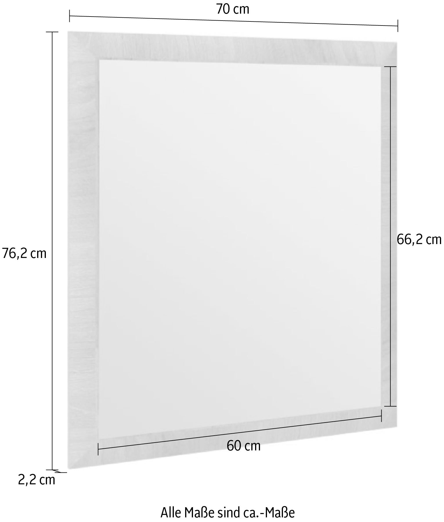 Home affaire Wandspiegel »Gala«, Breite 70 cm, mit Rahmen