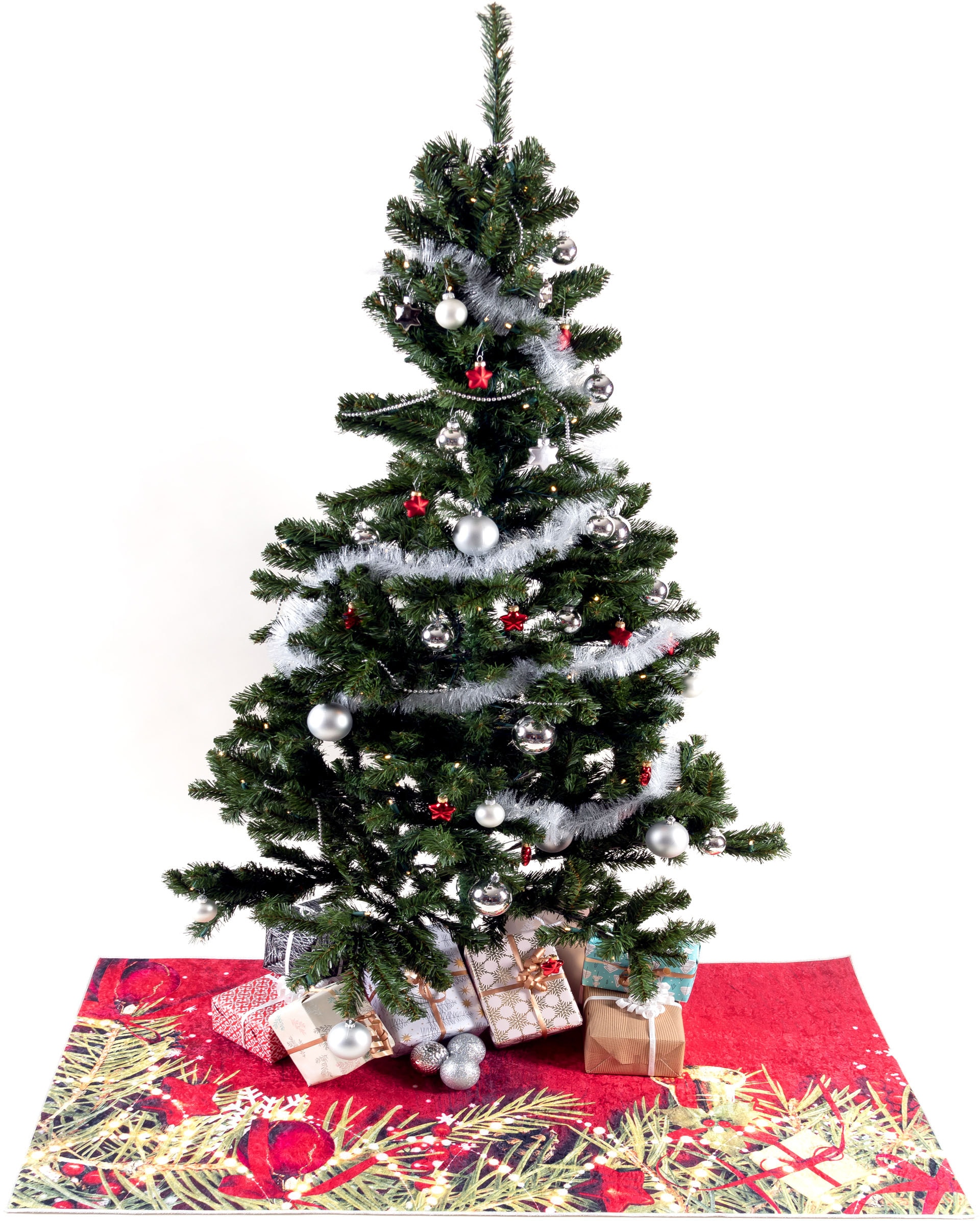 Sehrazat Teppich »Christmas 1225«, rechteckig, 5 mm Höhe, Weihnachten, waschbar, Unterlage Weihnachtsbaum