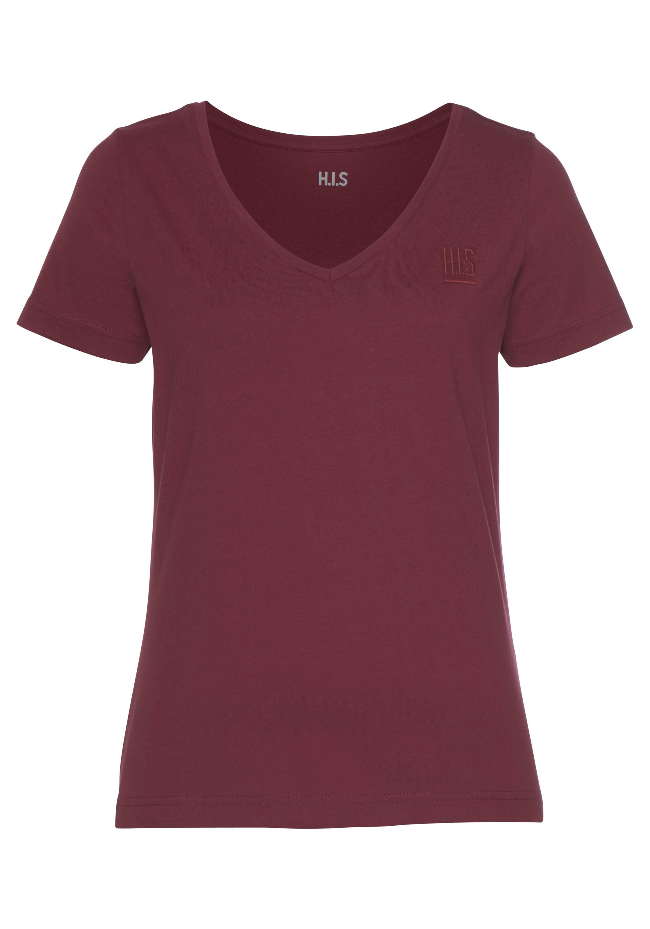 H.I.S T-Shirt »Essential-Basics vielseitig kombinierbar« 3er-Pack zum Vorteilspreis,  lockerer Schnitt, 100% Baumwolle, vielen Farben & großen Größen