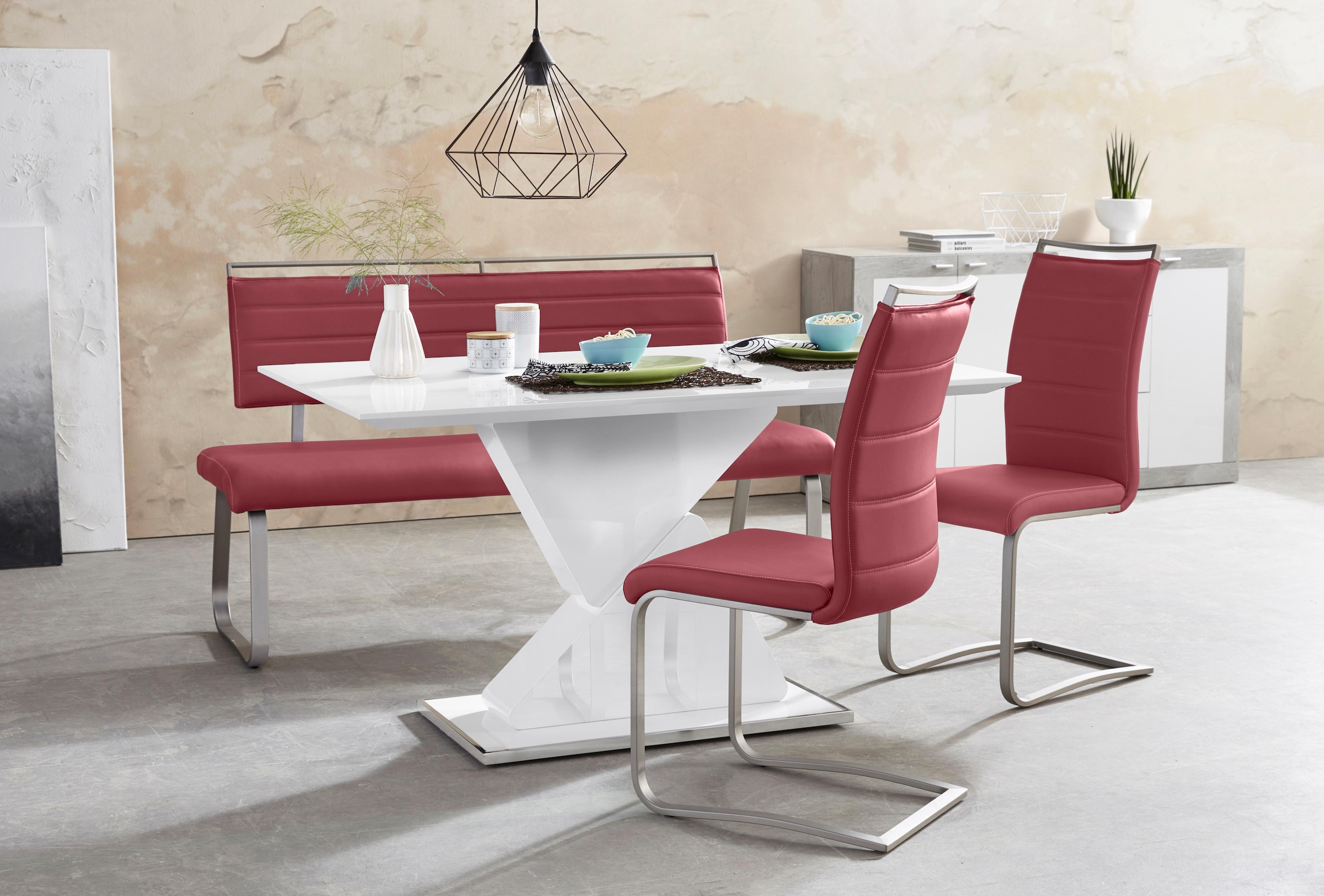 MCA furniture Freischwinger Raten »Pescara«, kaufen Kg Kunstleder, Stuhl 120 (Set), auf bis St., 2 belastbar