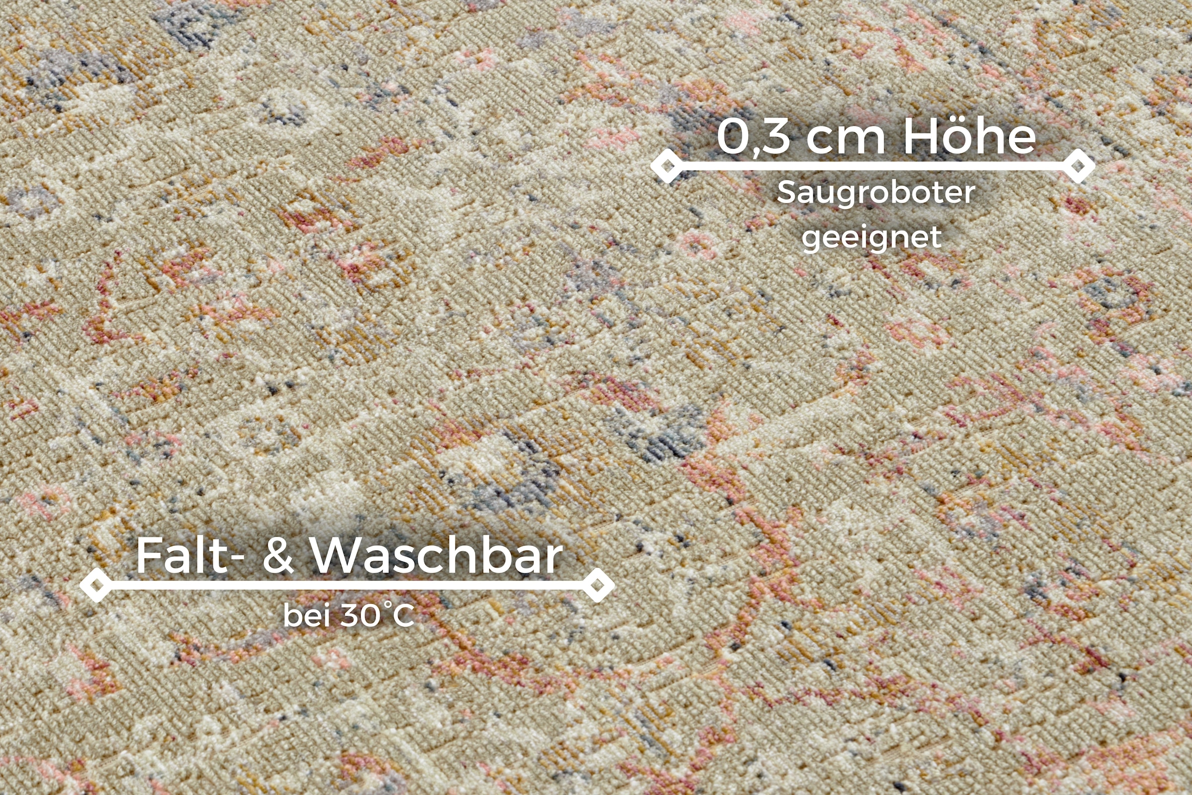 NORTHRUGS Teppich »Sues«, rechteckig, 3 mm Höhe, In-& Outdoor, Läufer, Wetterfest, Balkon, Wohnzimmer, Orient