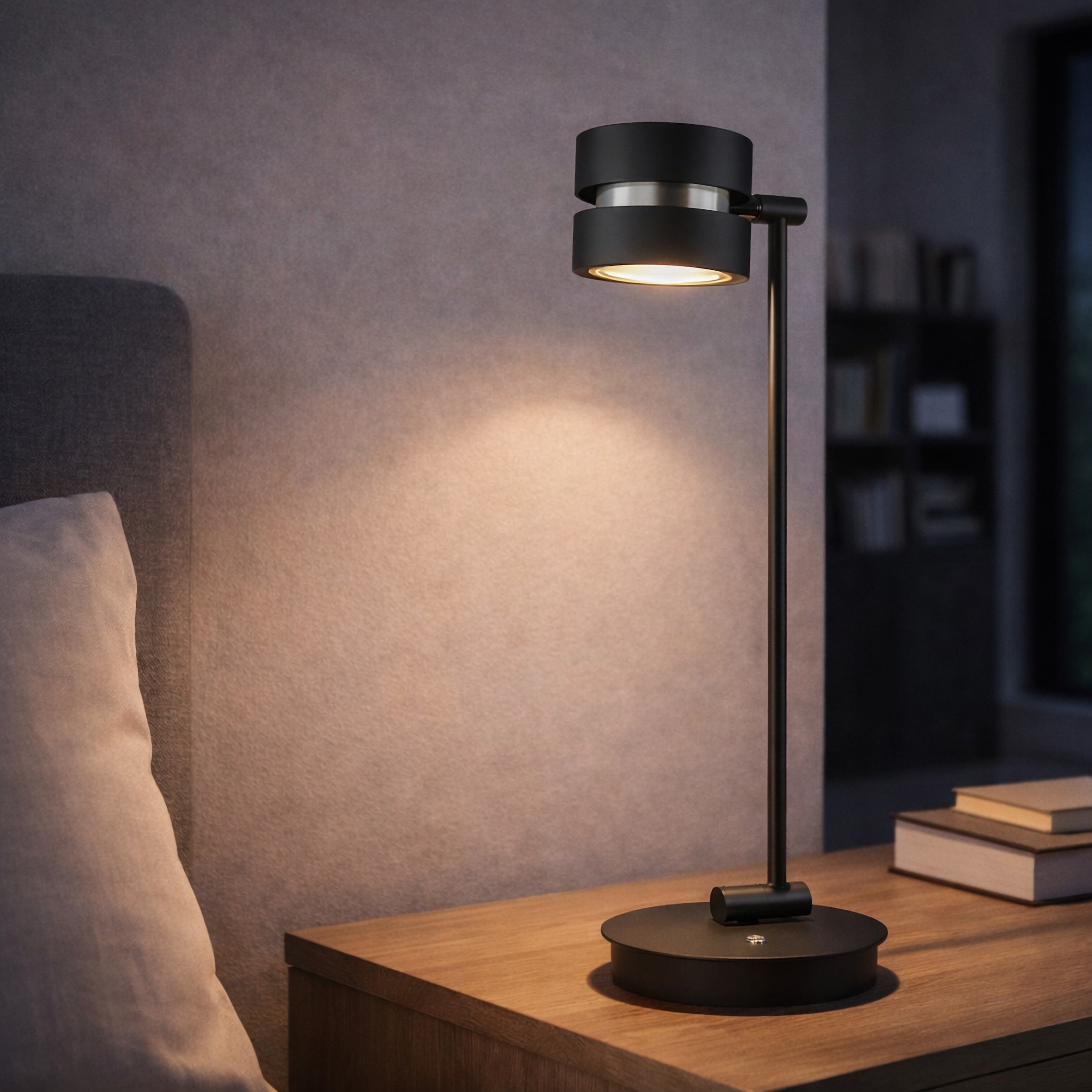 lumiCouture LED Tischleuchte »Glow Sphere« LED-Modul 1 Stk. Warmweiß Ø 26 cm x 61 cm, 1200 lm, 2700K, Up Downlight, Aluminium/Glas, schwarz