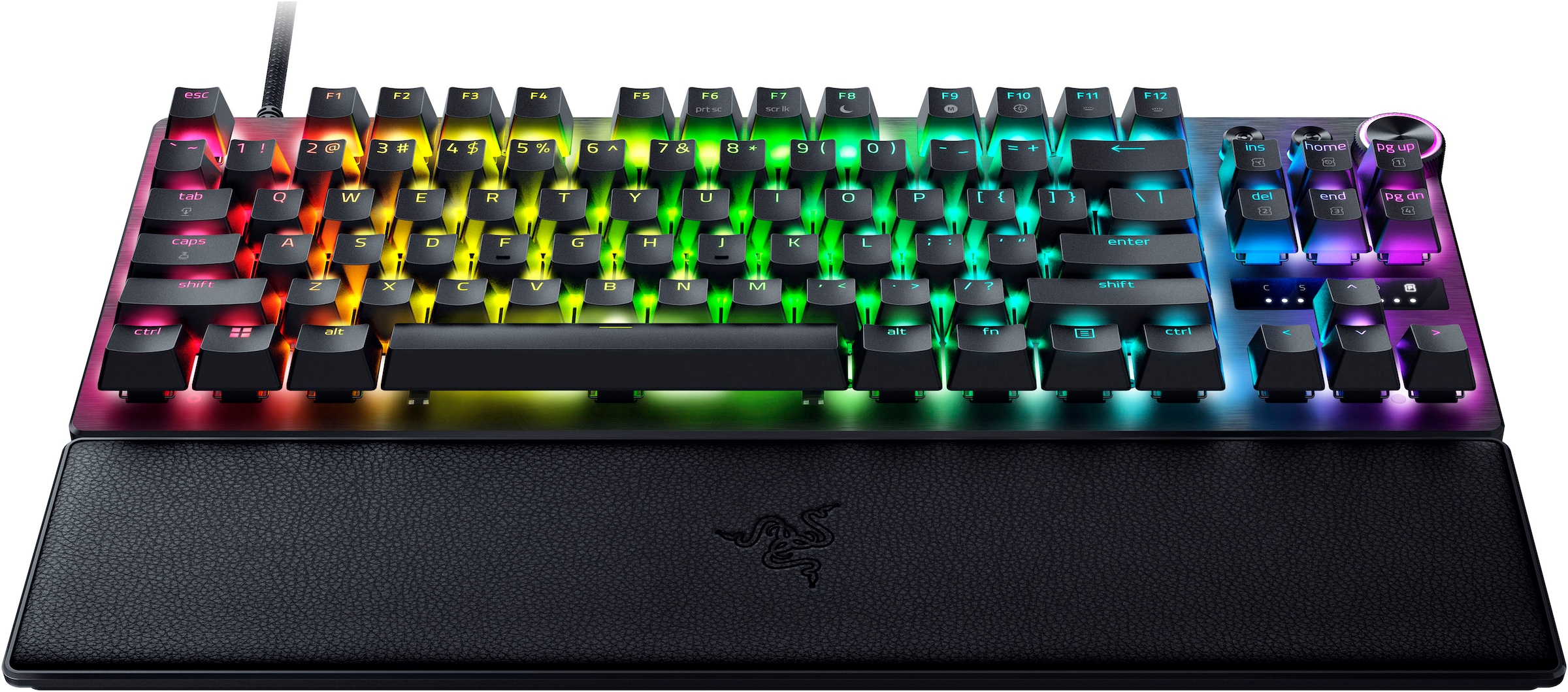 RAZER Gaming-Tastatur »Huntsman V3 Pro Tenkeyless DE Layout«, (Funktionstasten-Handgelenkauflage-Makrotasten-Profil-Speicher-USB-Anschluss)