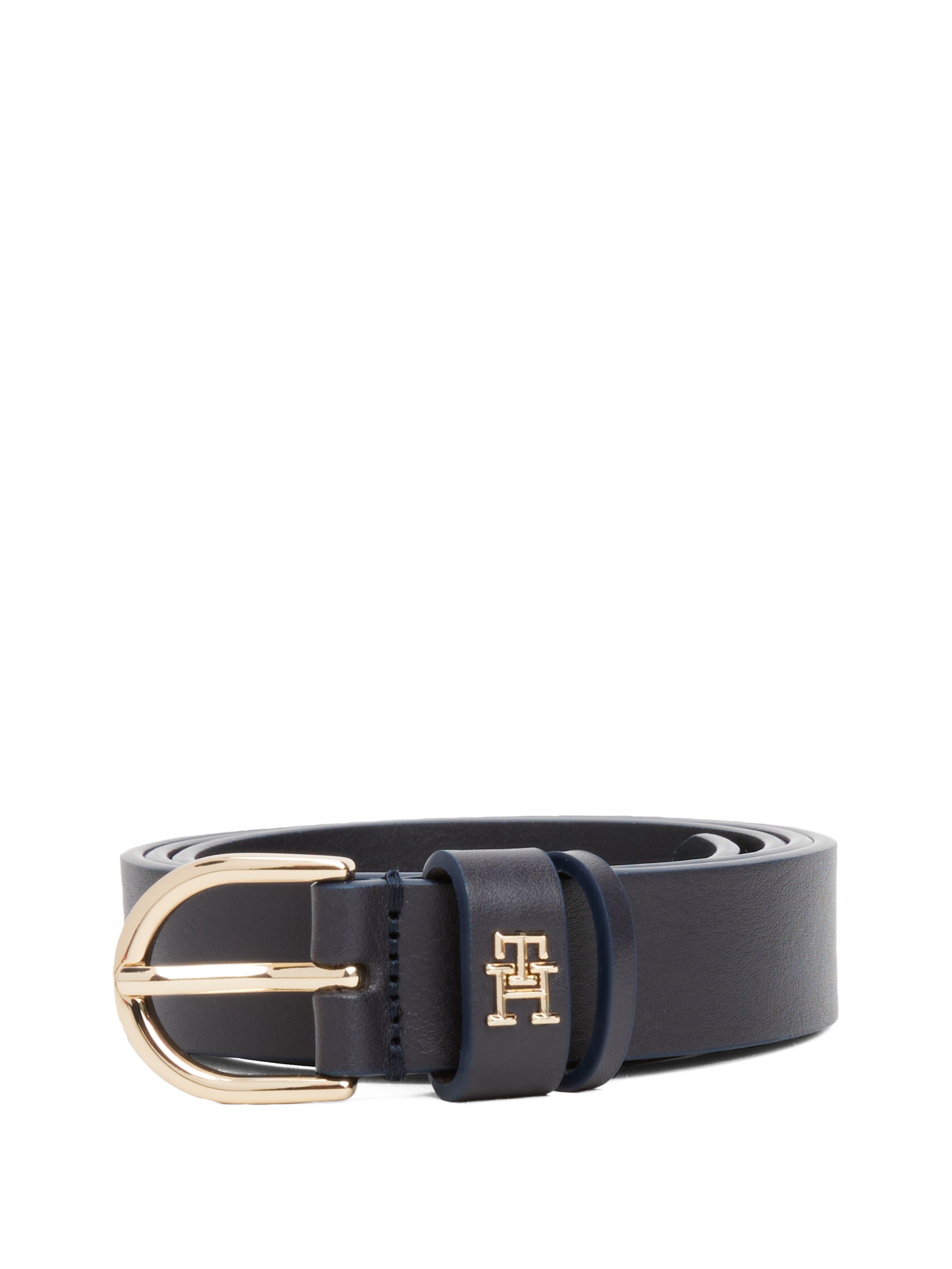 Tommy Hilfiger Ledergürtel »ESSENTIAL EFFORTLESS 2.5 GOLD«, Logoemblem, weiche Haptik, ovale Einfachdornschließe