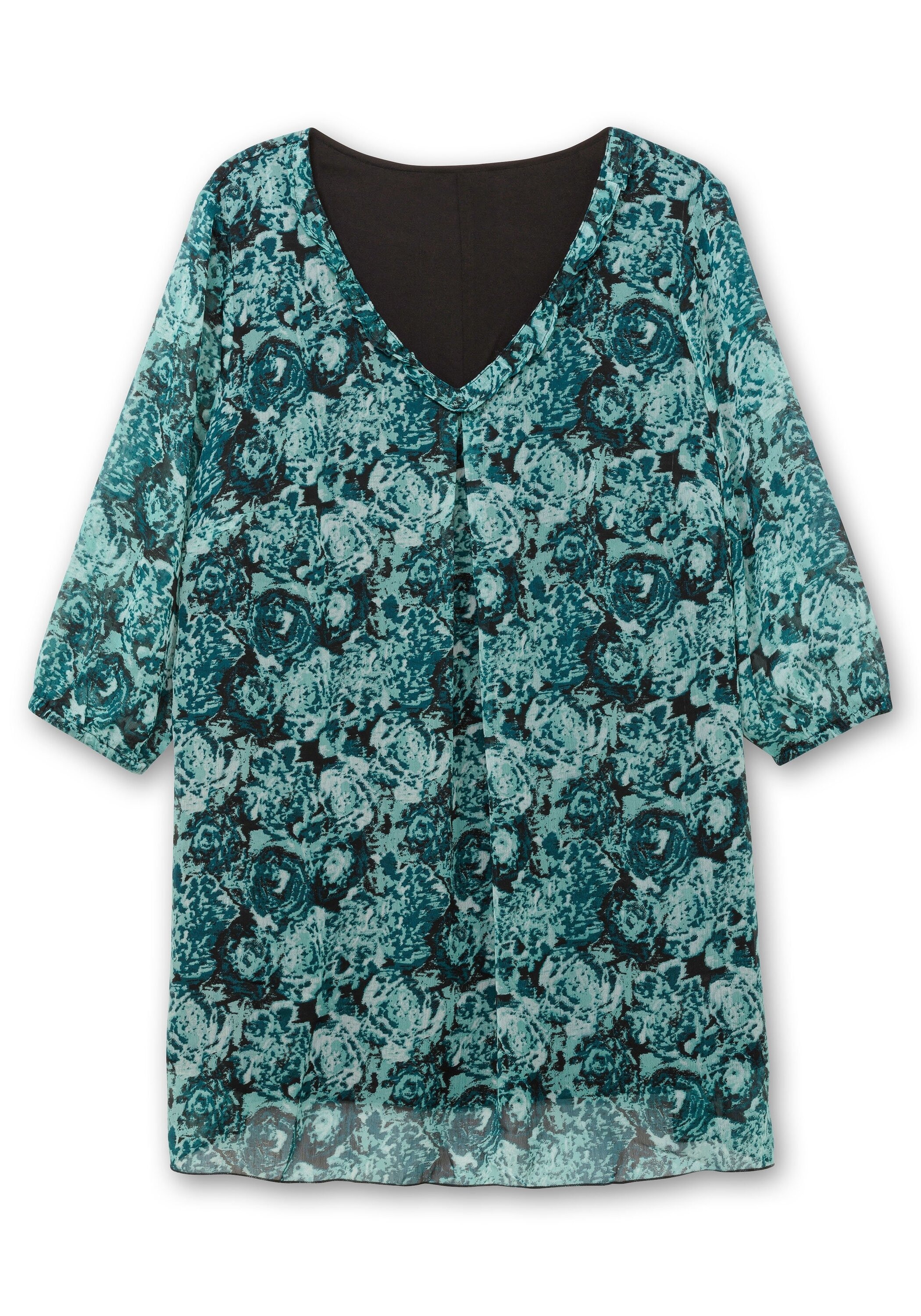 Sheego Longtunika »Tunika aus bedrucktem Chiffon, gefüttert«