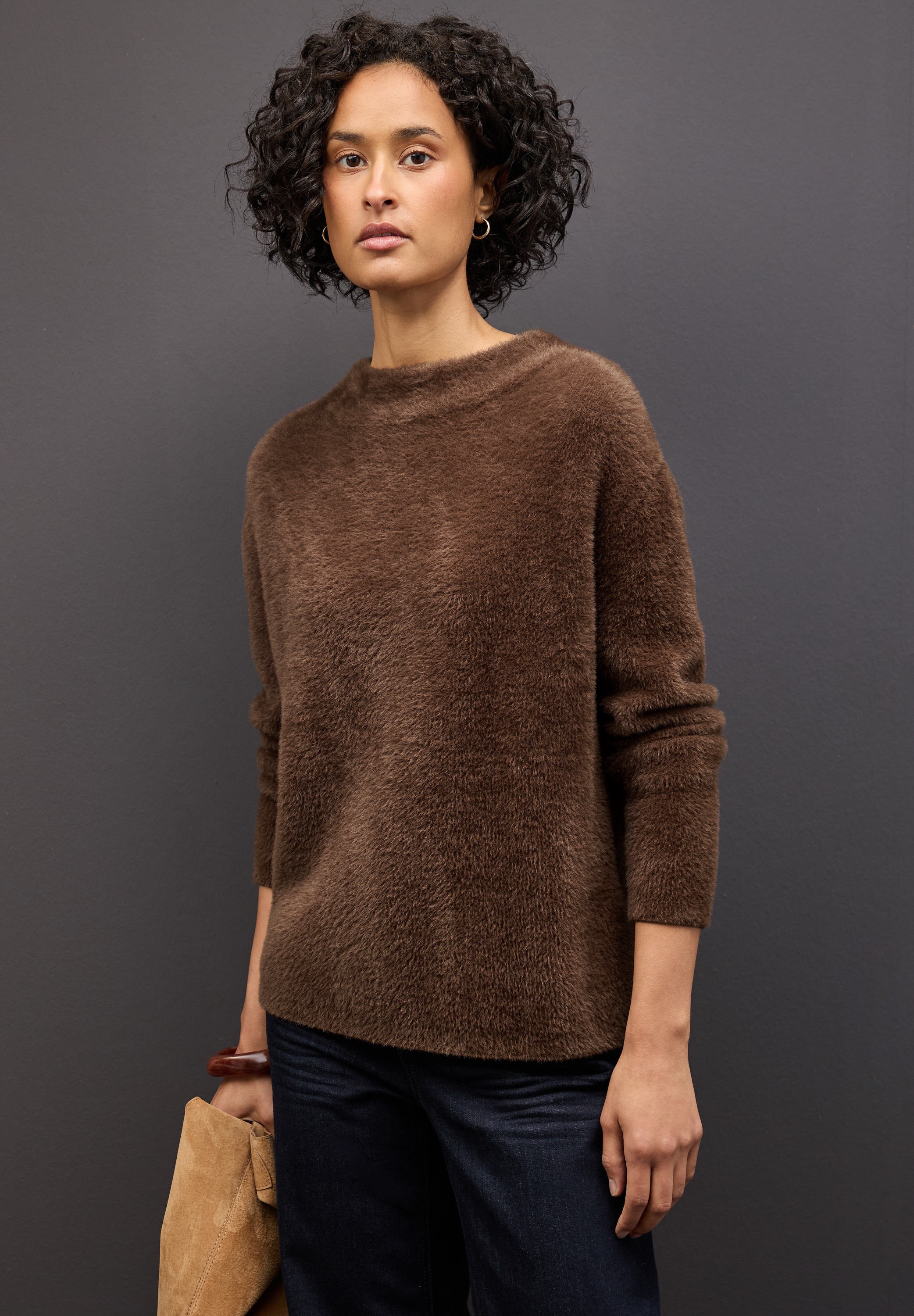 STREET ONE Rundhalspullover in softer Federgarn-Qualität