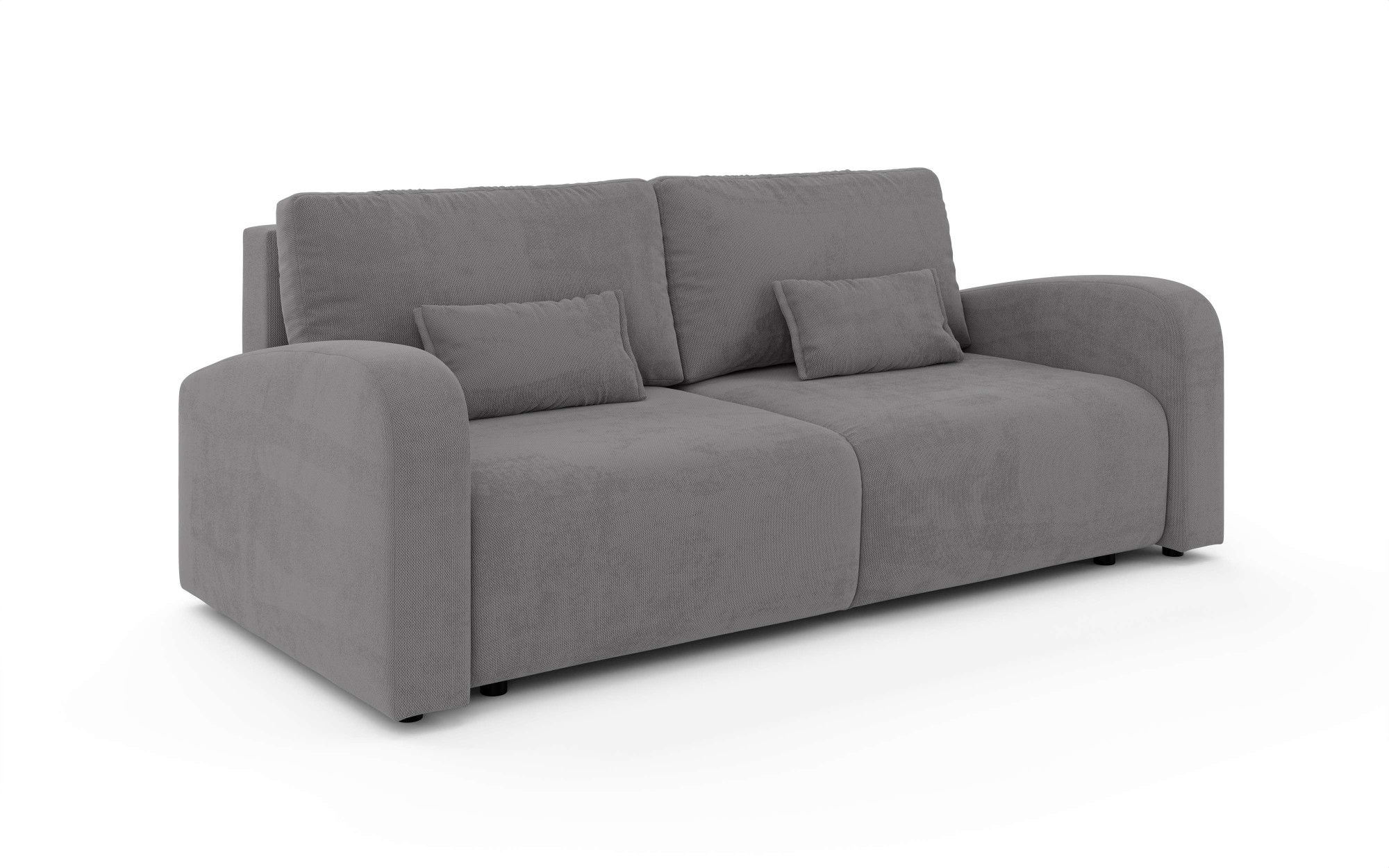 INOSIGN 3-Sitzer »JIGGS wahlweise Schlafsofa mit Bettkasten, Maße B/H/T: 228/96/110 cm« Sofa mit Wellenunterfederung, enthält 2 Rückenkissen und 2 Zierkissen
