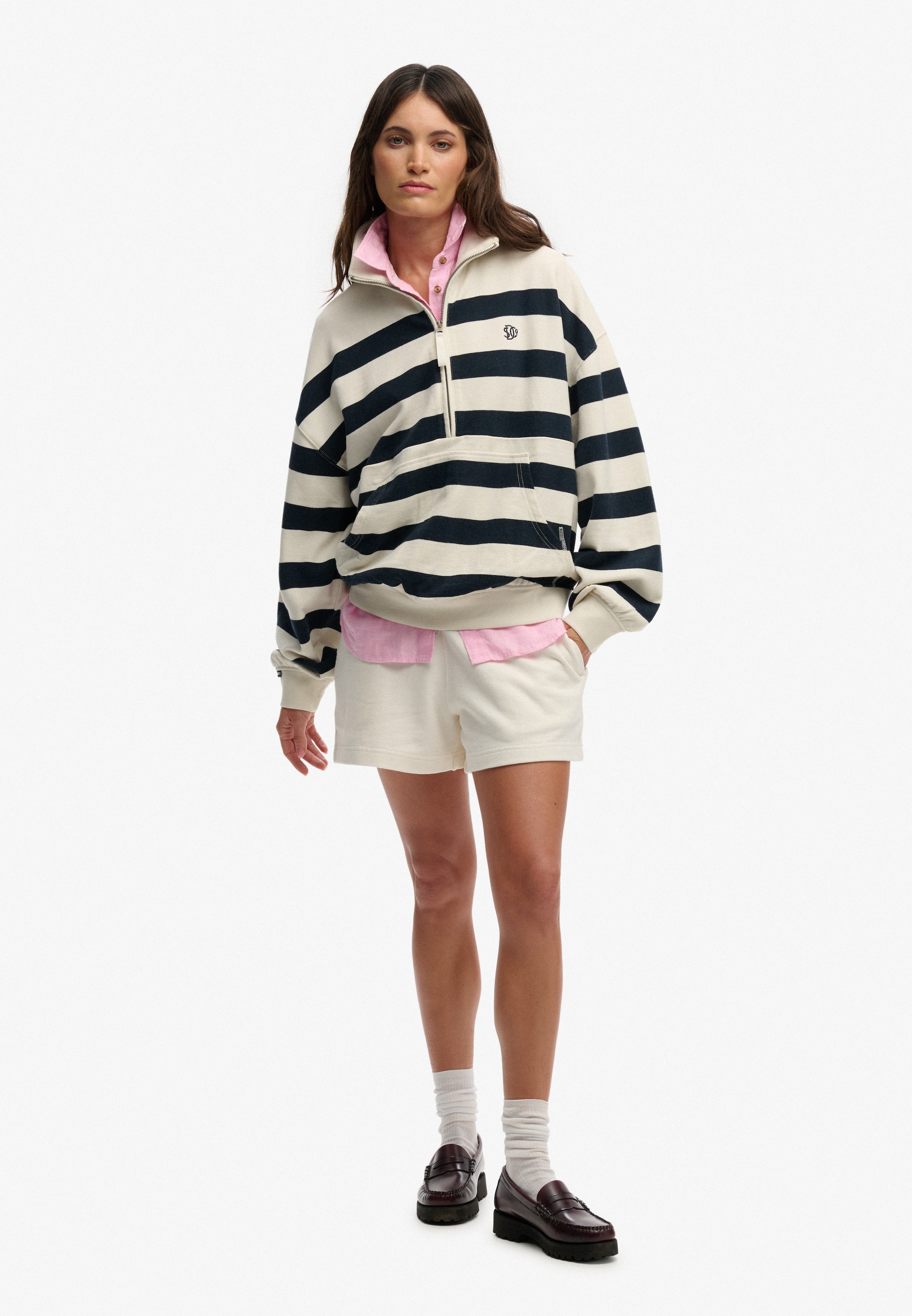Superdry Sweatshirt »STUDIOS STRIPE HALF ZIP«
