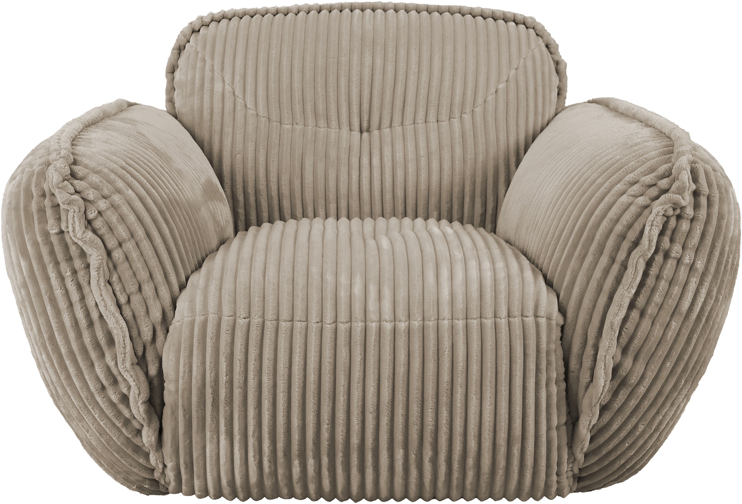 TRENDMANUFAKTUR Sessel »Be Fluffy, mit Rundumbezug, moderner breiter Kedernaht« mit softem Sitzkomfort, in hochwertigem Breitcord mit weicher Haptik