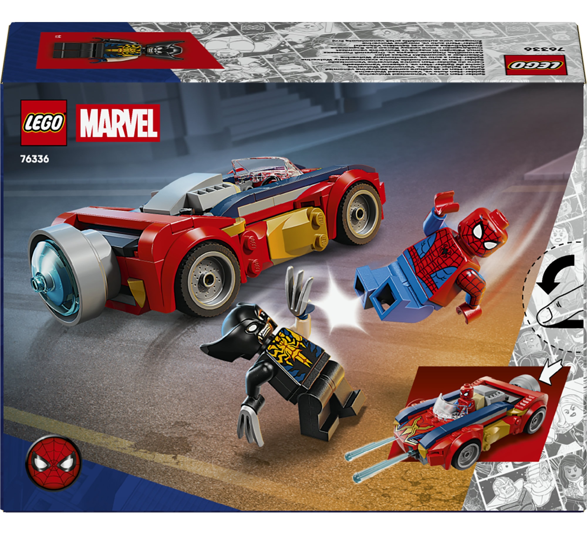 LEGO® Konstruktionsspielsteine »Spider-Man Auto vs. Venomized Wolverine (76336), LEGO Super Heroes« Made in Europe