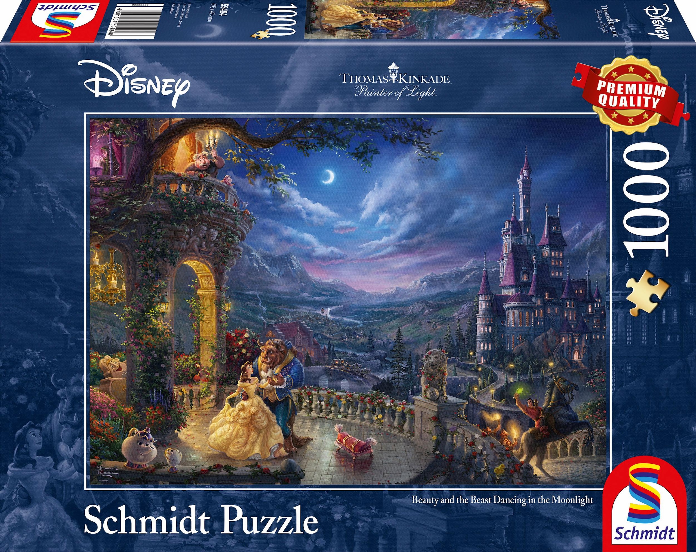 Schmidt Spiele Puzzle »Disney Die Schöne und das Biest, Tanz im Mondlicht«, Made in Germany