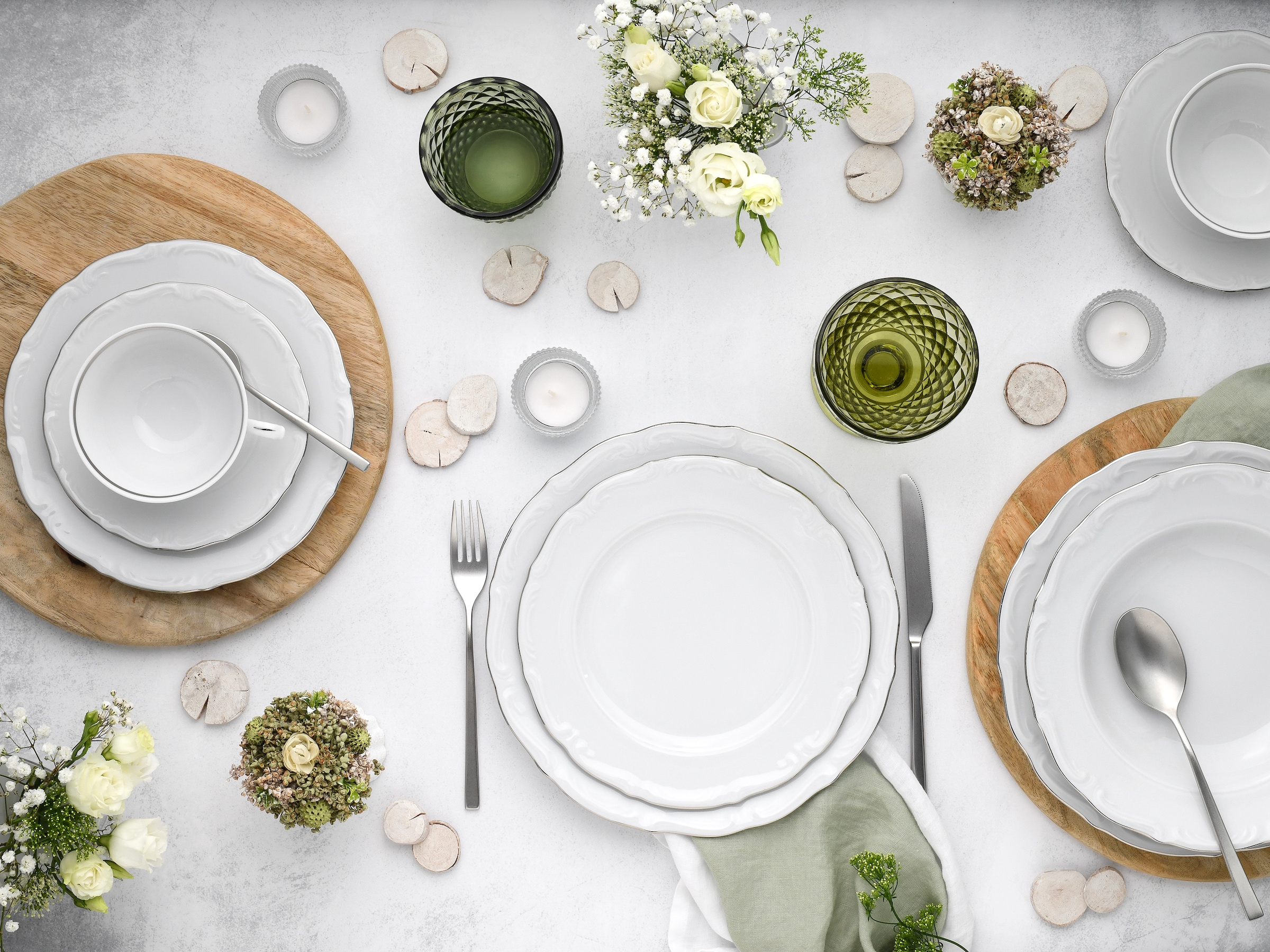 CreaTable Kombiservice »Maria Theresia, Kombi-Service 30-tlg« Traditionelle Porzellanform