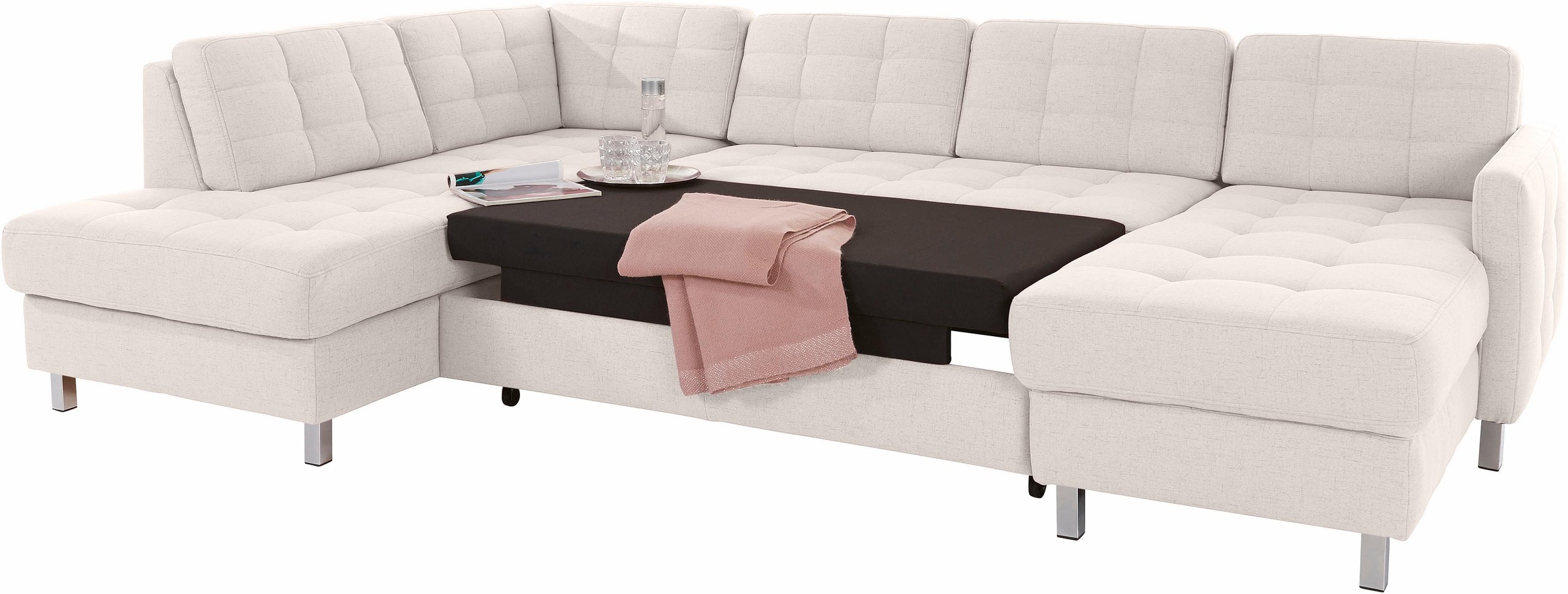 sit&more Wohnlandschaft »Picasso U-Form«, wahlweise mit Bettfunktion und Bettkasten