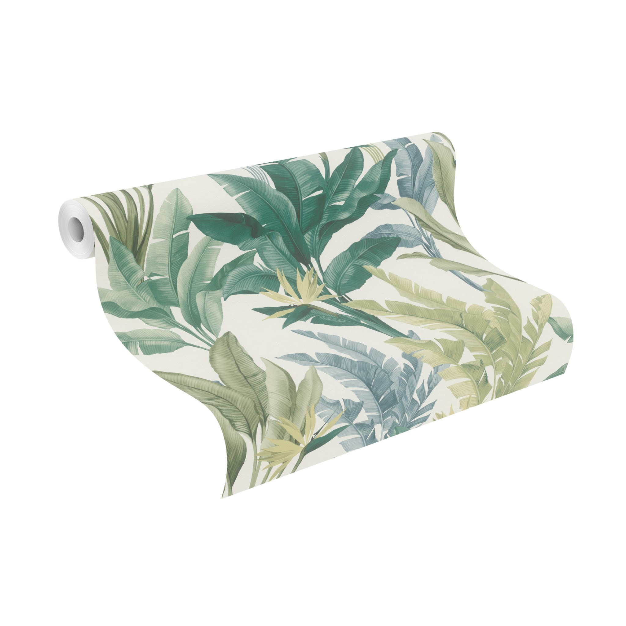 Rasch Papiertapete »Tapete mit grünen Palmenblättern« tropisch glatt Palmen