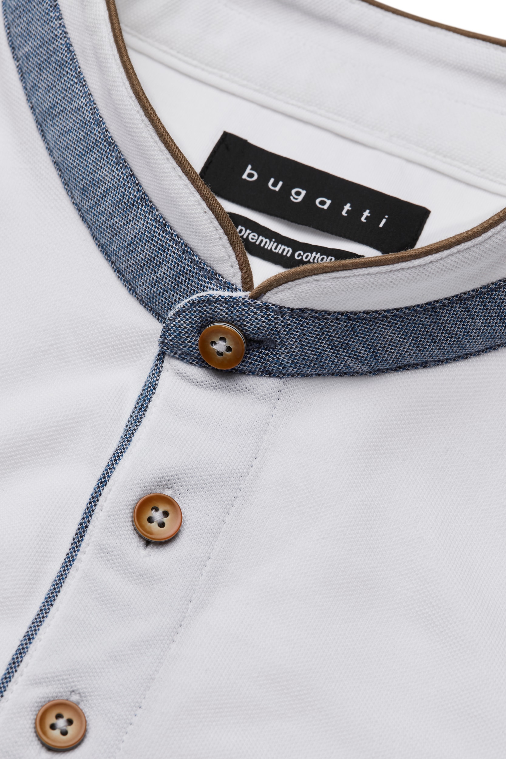 bugatti Poloshirt, mit modischem Stehkragen
