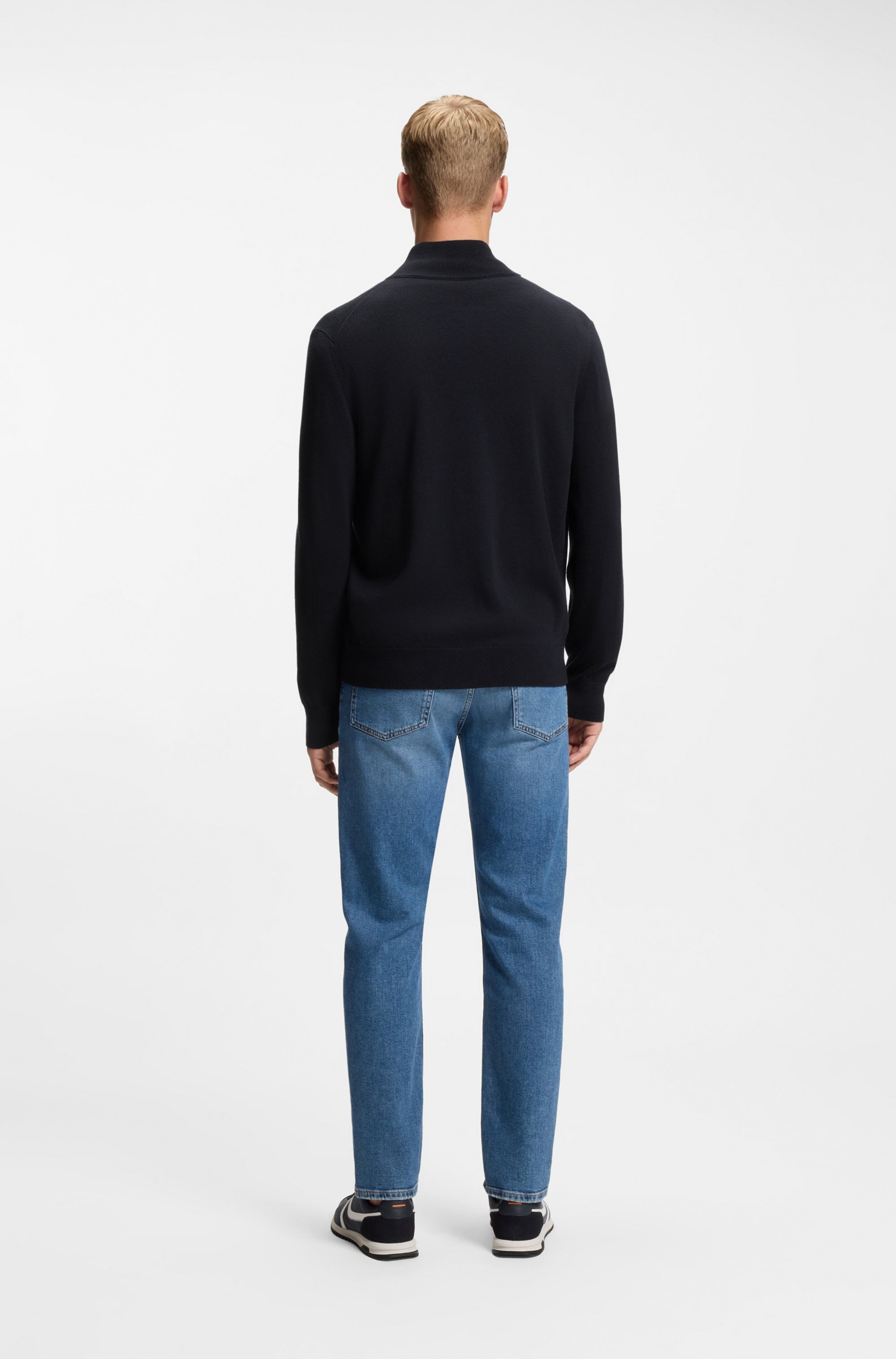 BOSS ORANGE Strickjacke »Kanozip« mit Reißverschluss